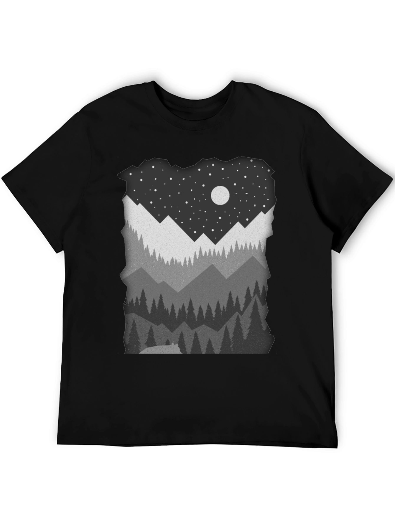 Mountain Nightscape Graphic Tee - Nature Inspired Apparel