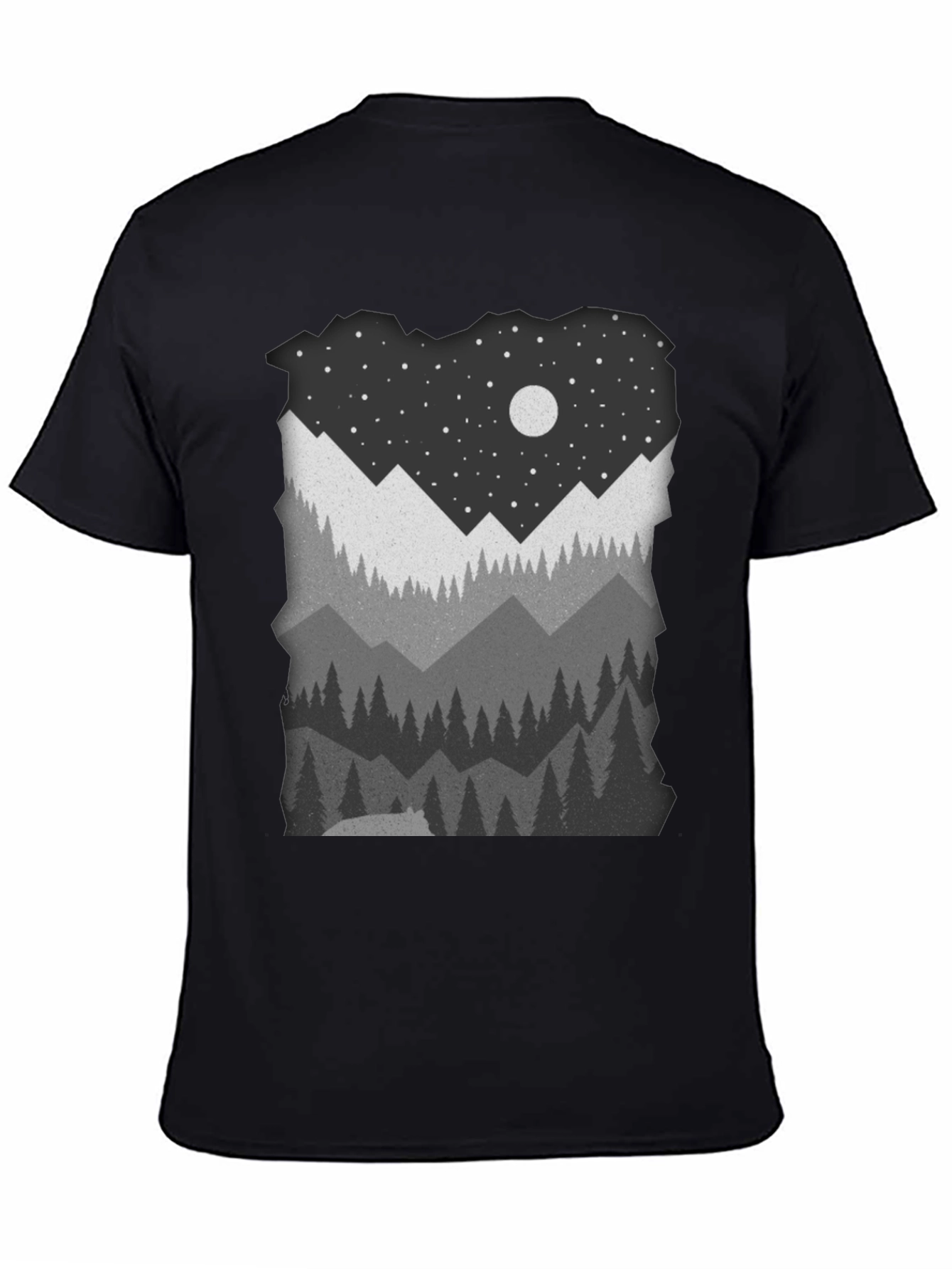 Mountain Nightscape Graphic Tee - Nature Inspired Apparel