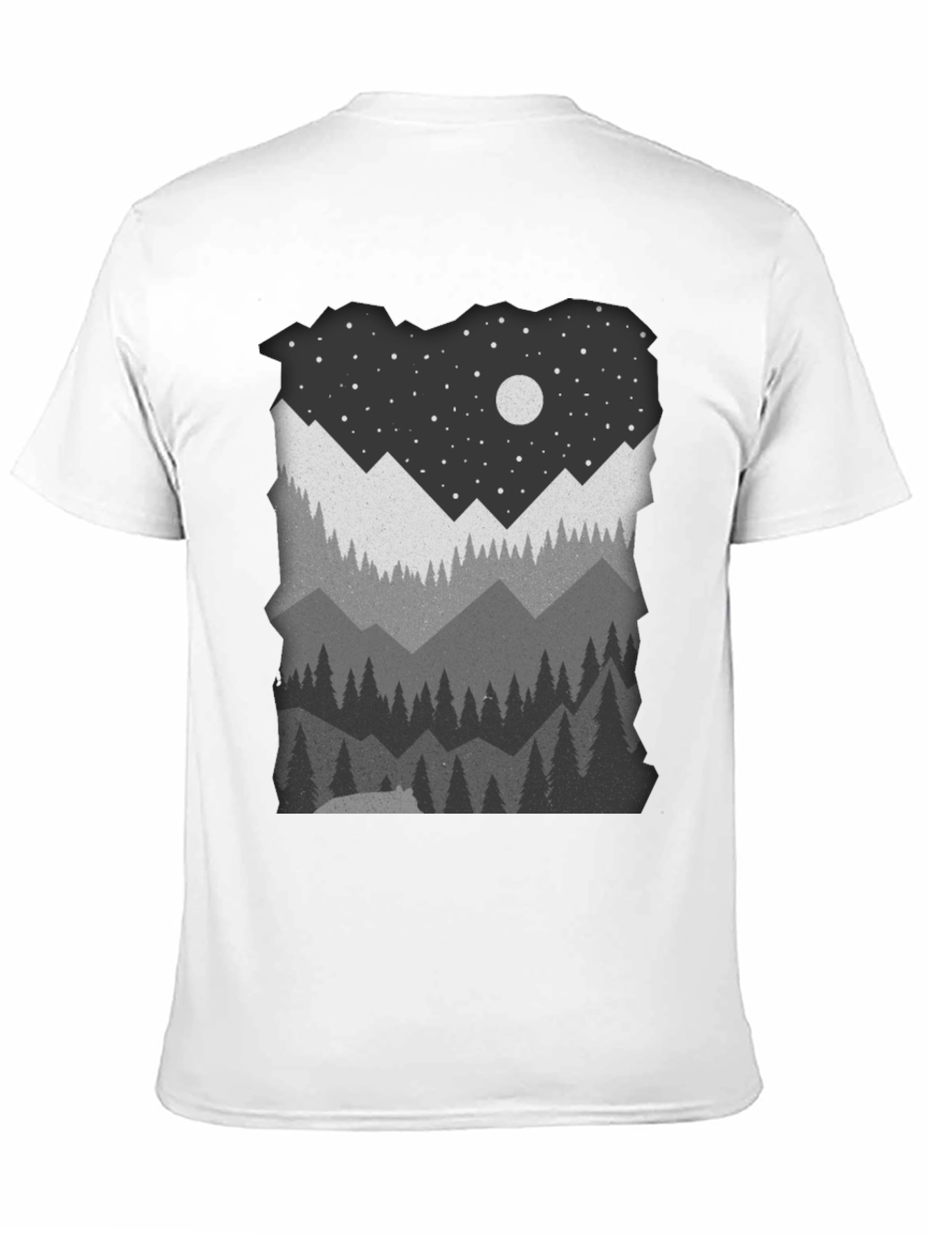 Mountain Nightscape Graphic Tee - Nature Inspired Apparel