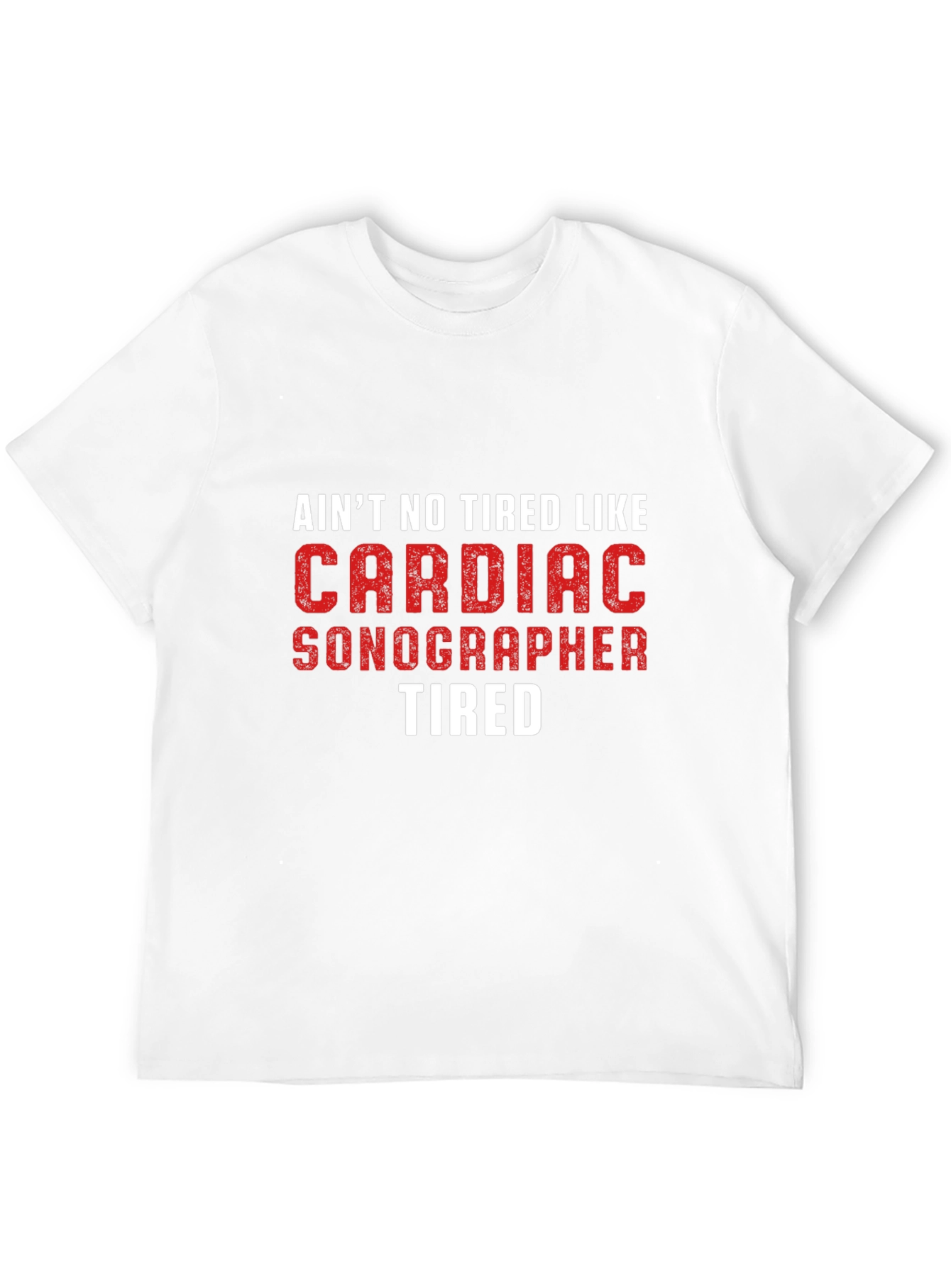 Cardiac Sonographer Tired Black T-Shirt