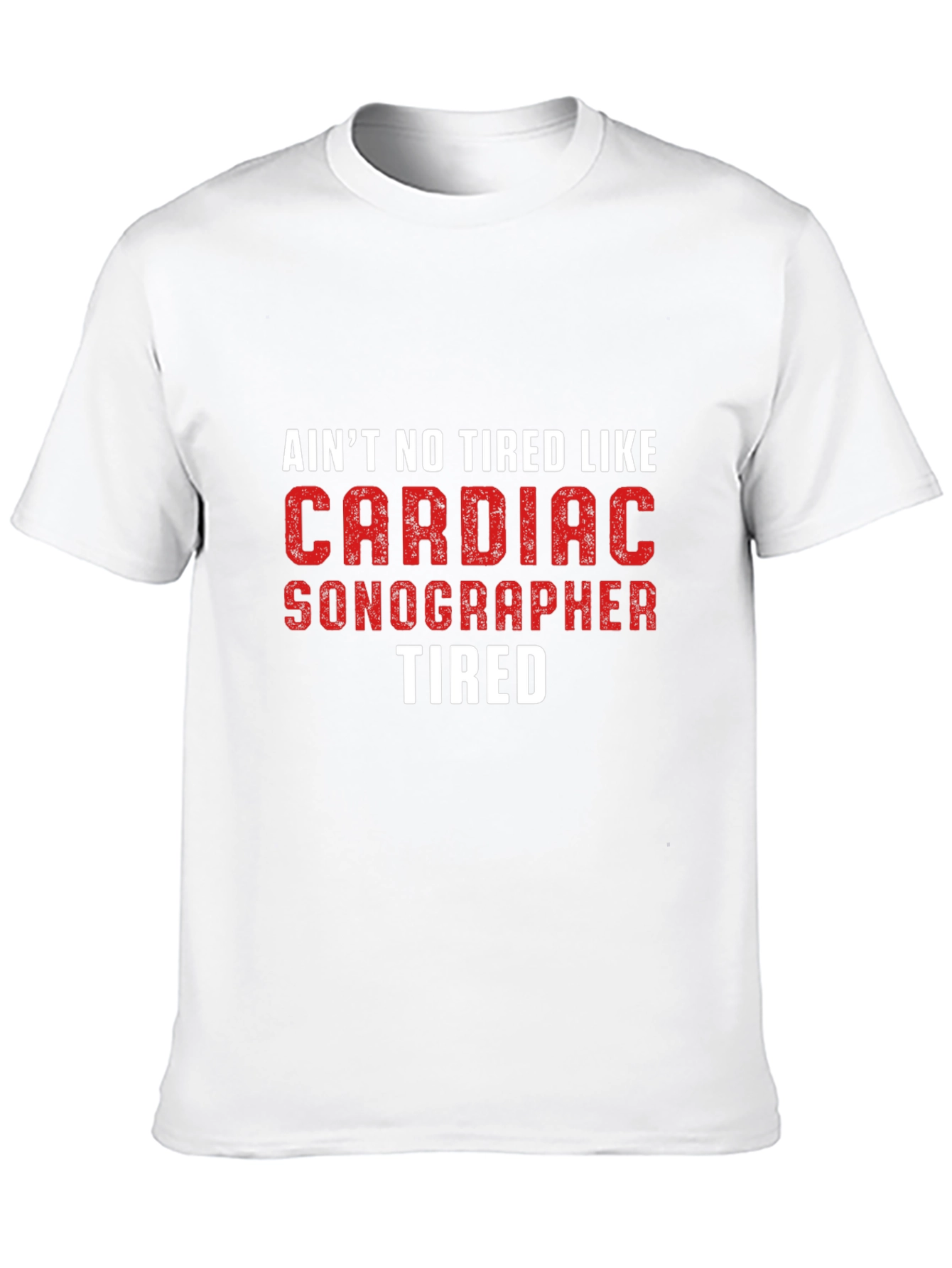 Cardiac Sonographer Tired Black T-Shirt
