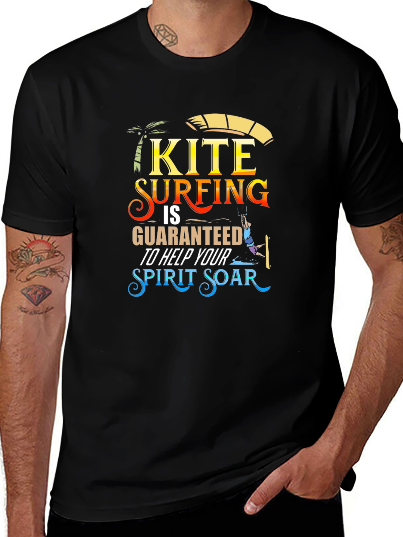 Kite Surfing Spirit Soar Graphic Tee