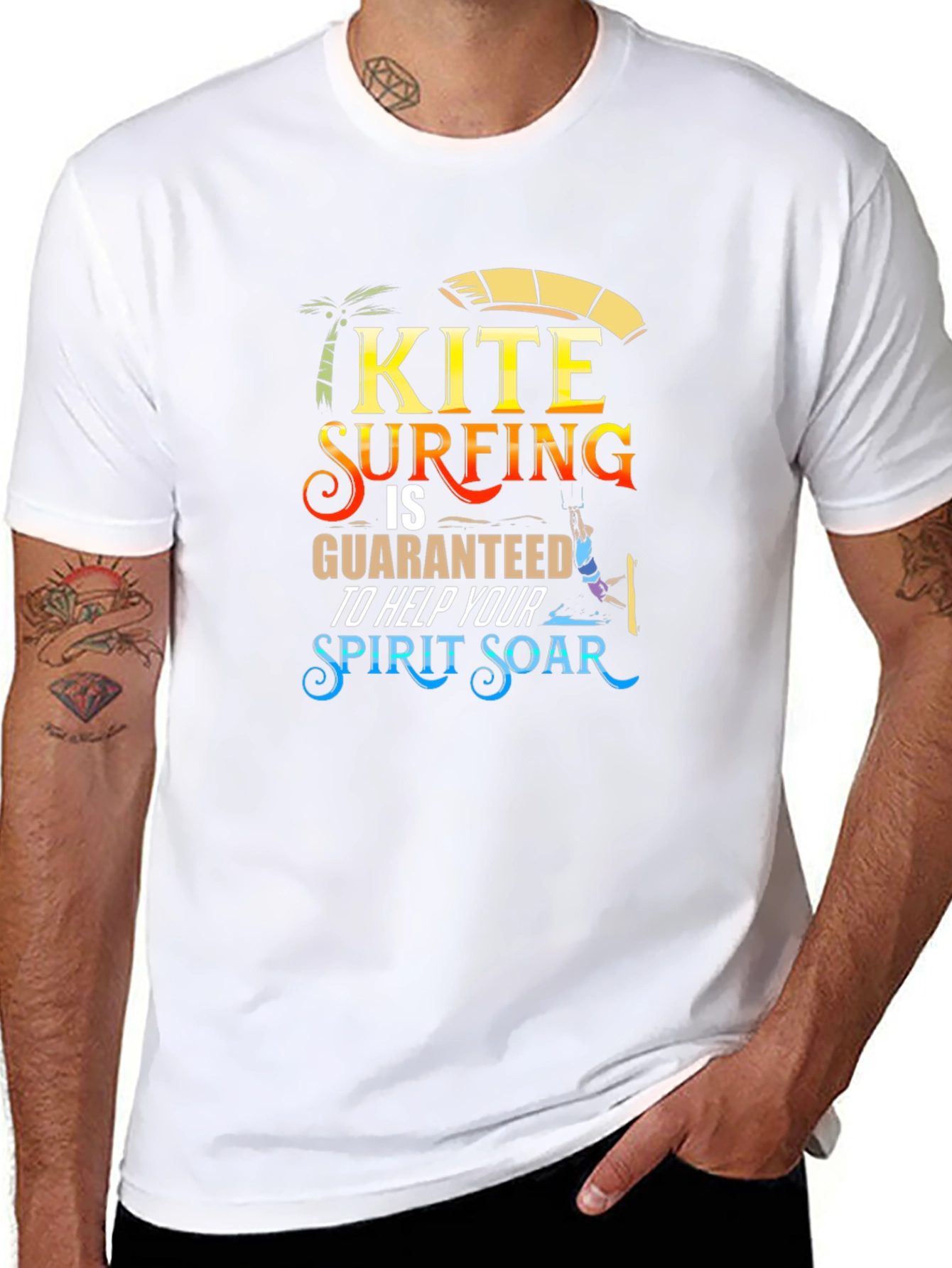 Kite Surfing Spirit Soar Graphic Tee