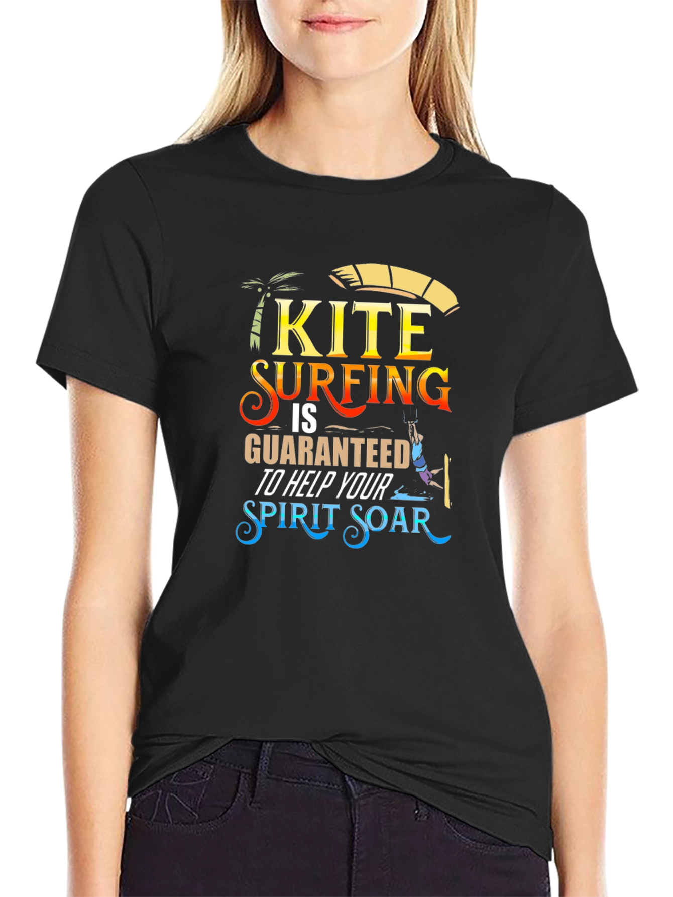 Kite Surfing Spirit Soar Graphic Tee