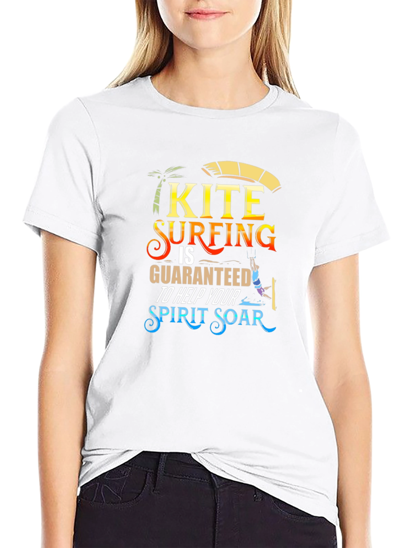 Kite Surfing Spirit Soar Graphic Tee