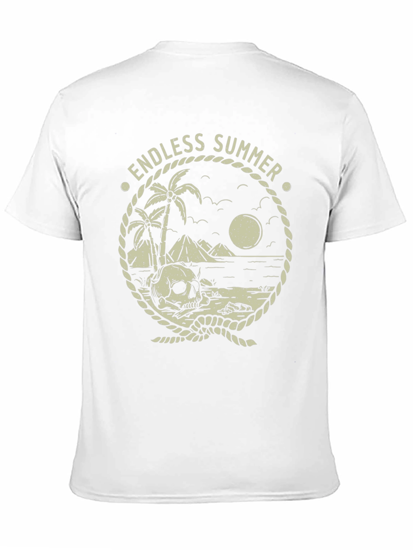 Endless Summer Skull Beach Graphic T-Shirt