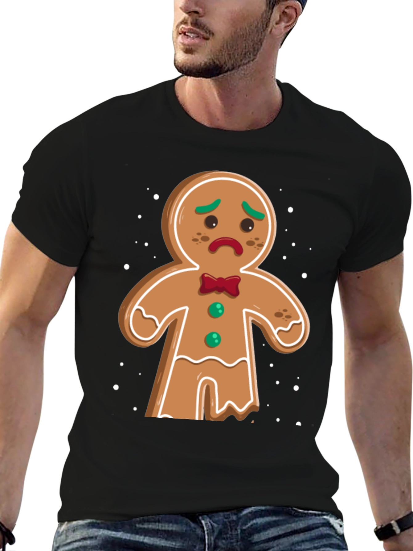 Sad Gingerbread Man Christmas T-Shirt