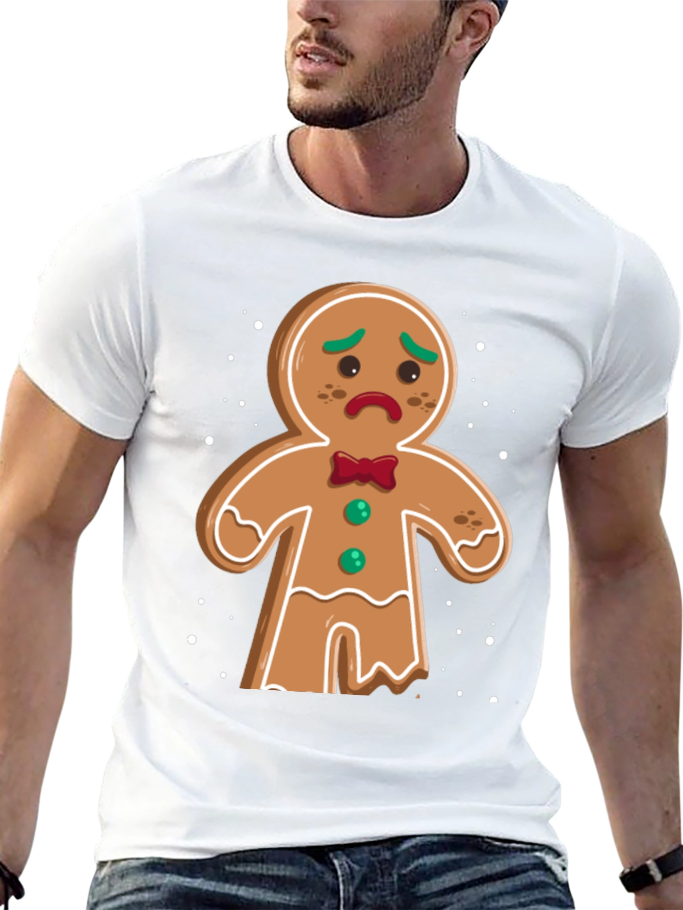 Sad Gingerbread Man Christmas T-Shirt