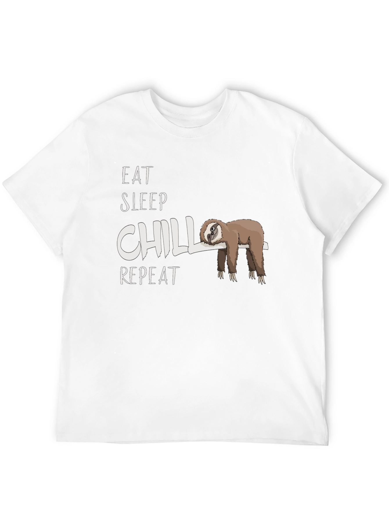 Eat Sleep Chill Repeat Sloth Graphic T-Shirt