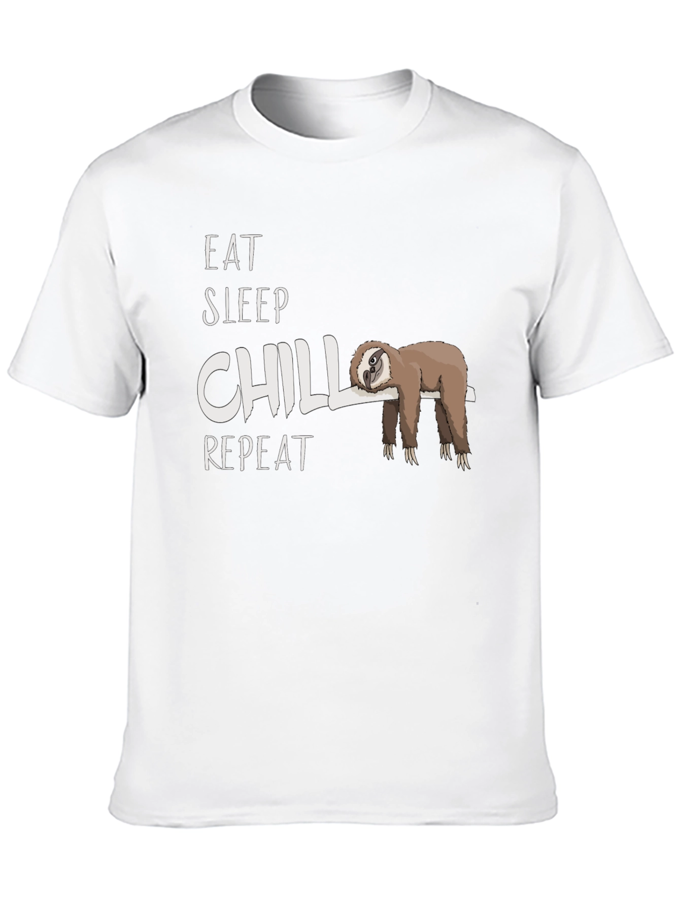 Eat Sleep Chill Repeat Sloth Graphic T-Shirt