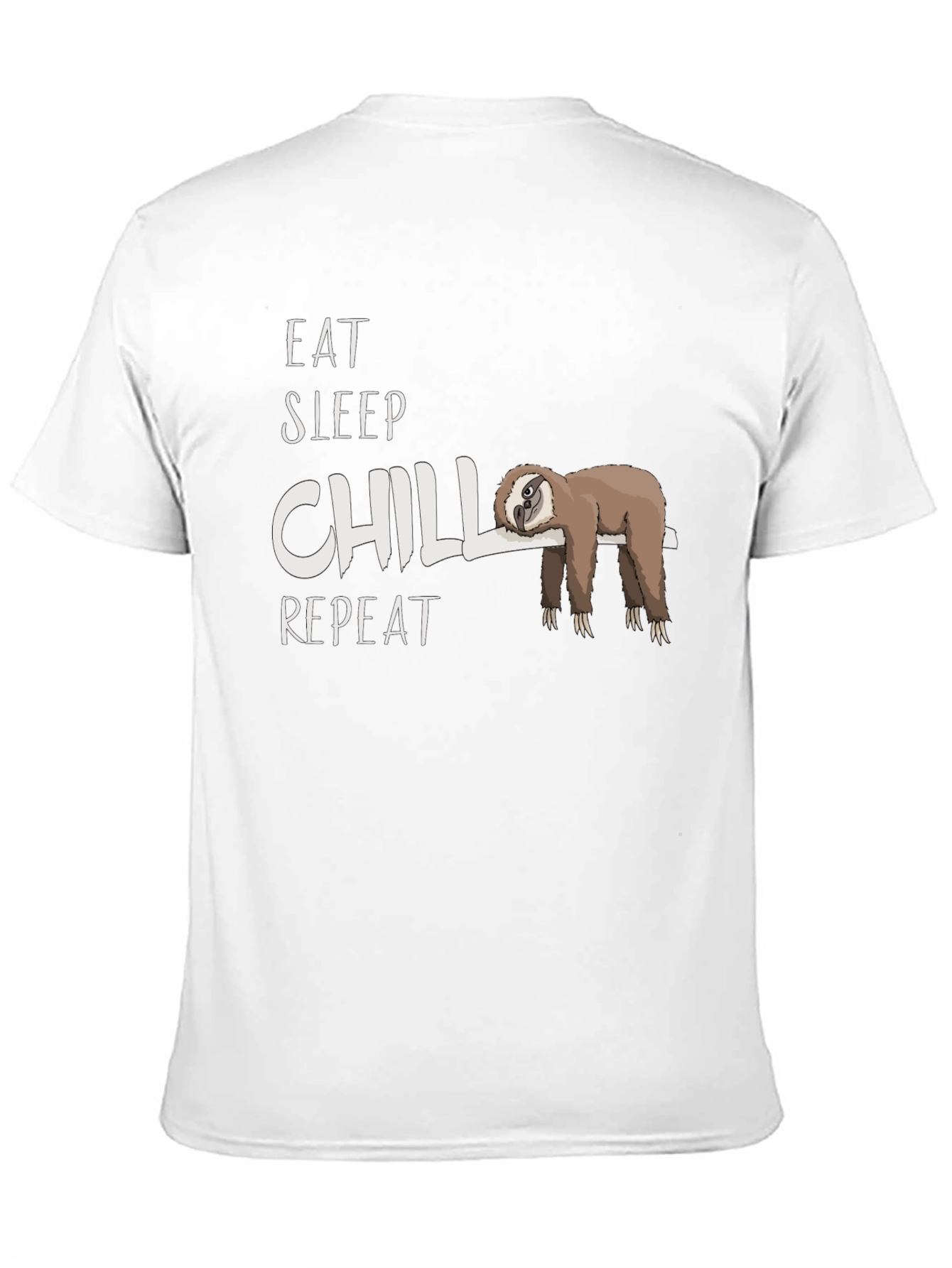 Eat Sleep Chill Repeat Sloth Graphic T-Shirt