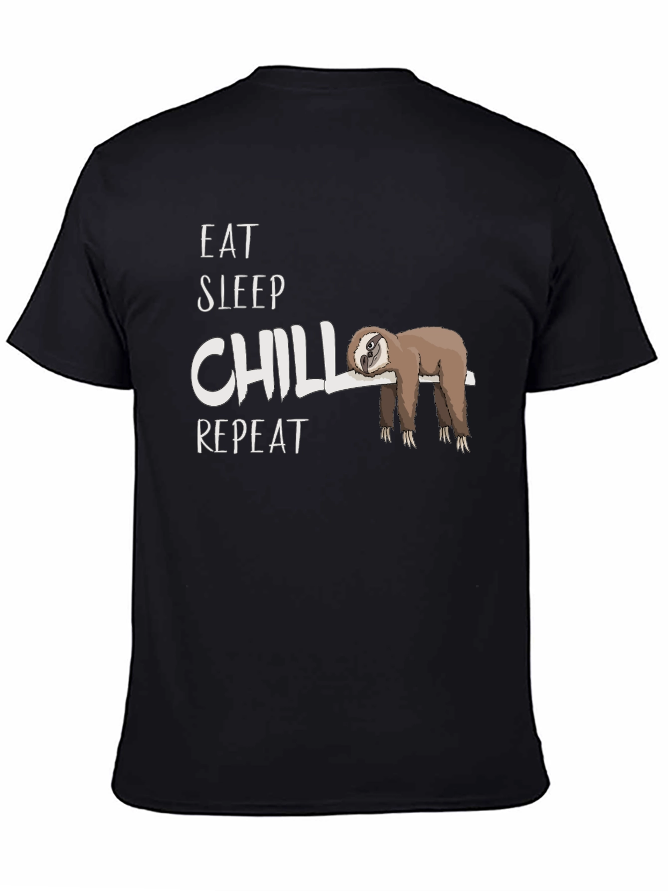 Eat Sleep Chill Repeat Sloth Graphic T-Shirt
