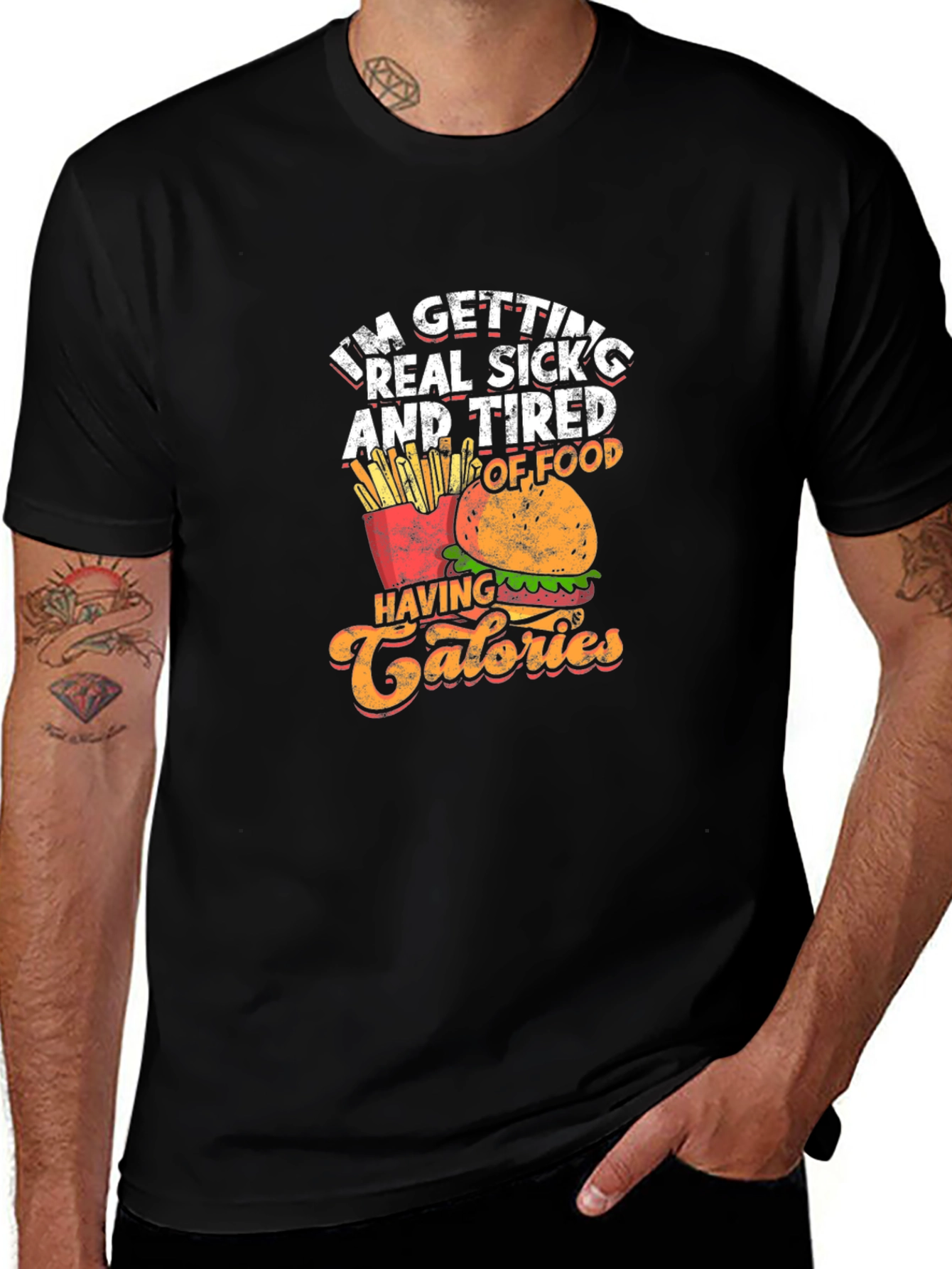 Funny Foodie T-Shirt - Calories Design