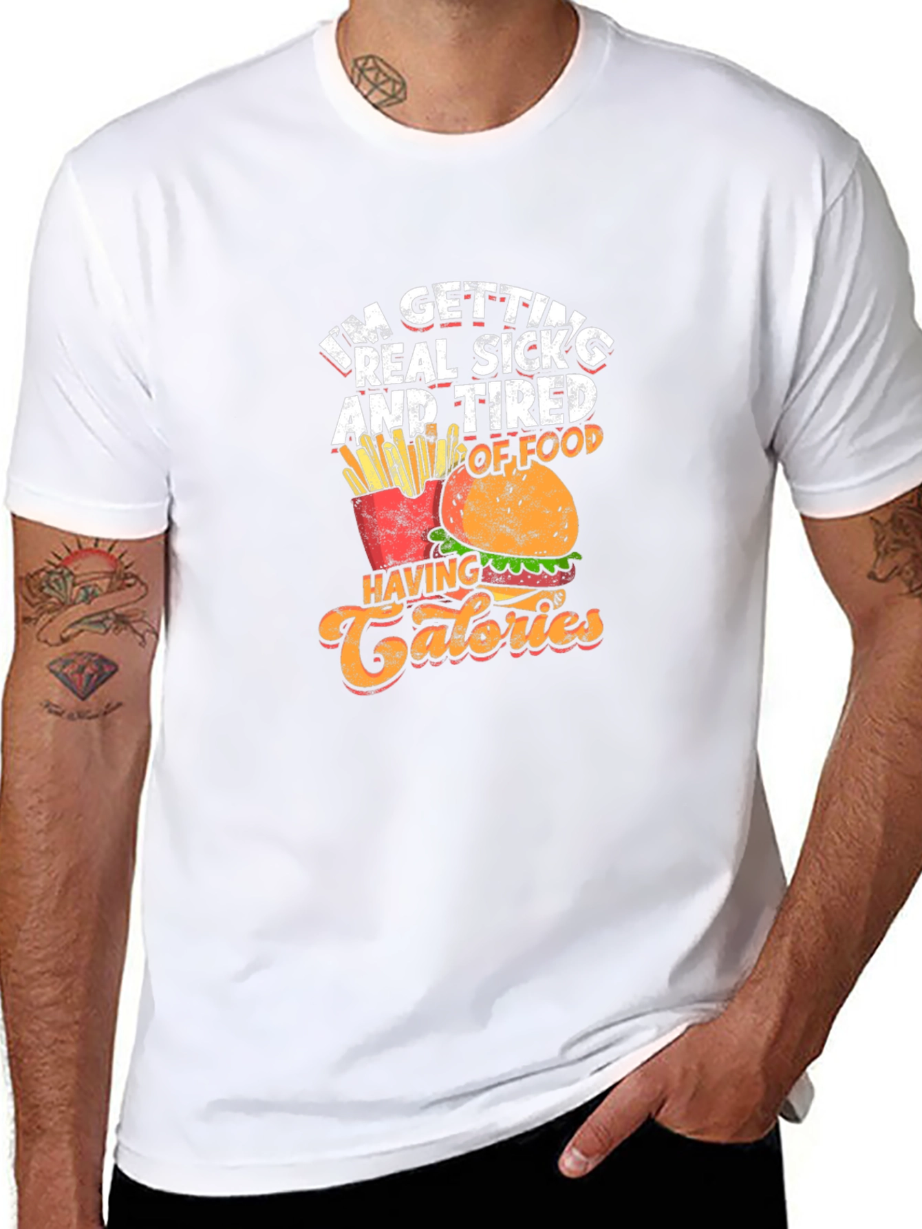 Funny Foodie T-Shirt - Calories Design