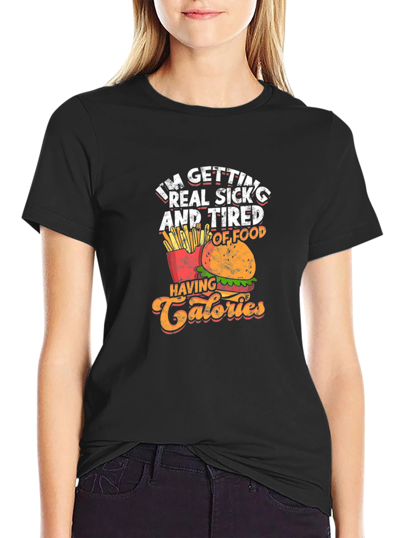 Funny Foodie T-Shirt - Calories Design