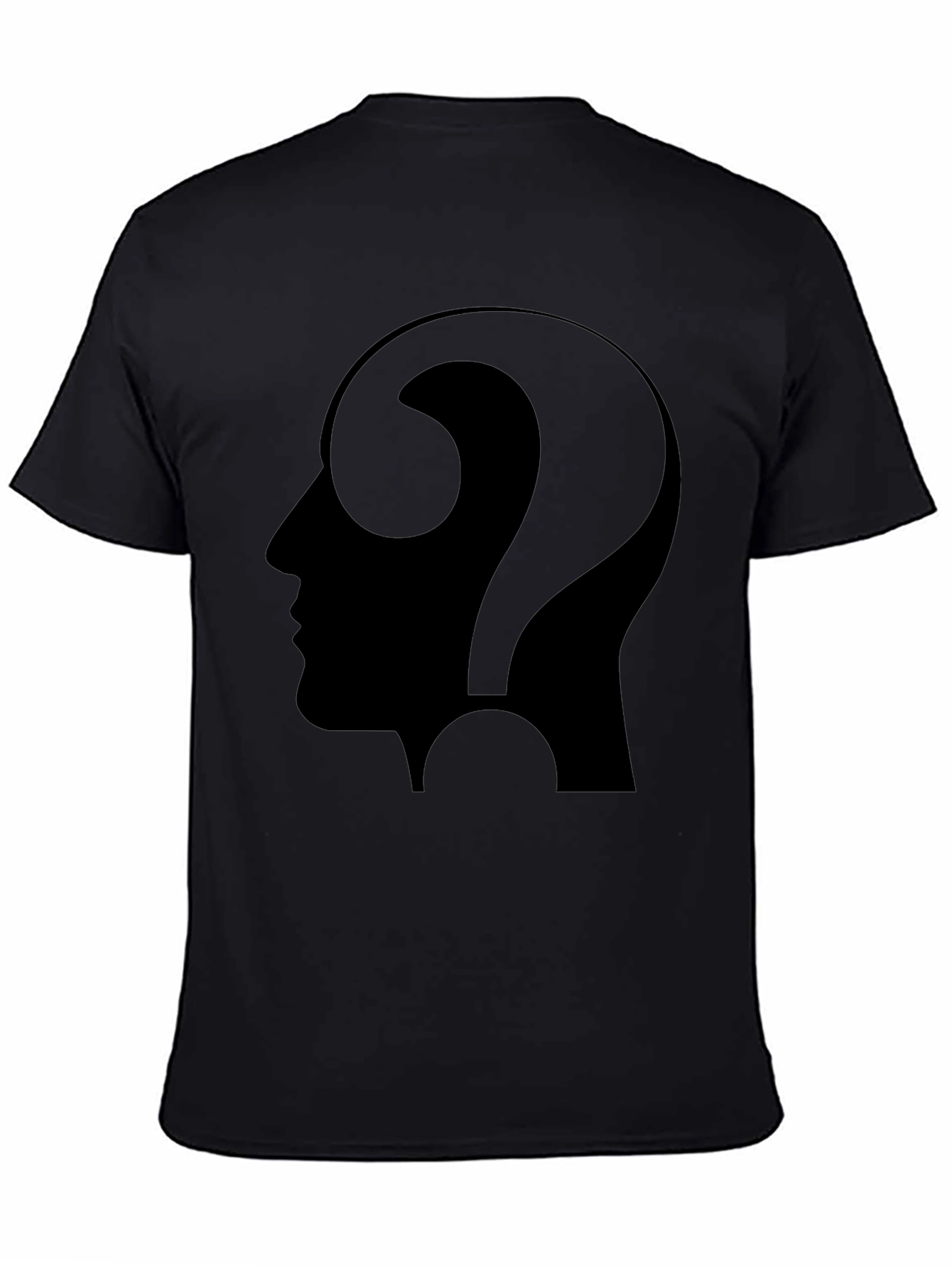 Thinking Man Tee - Question Mark Profile T-Shirt