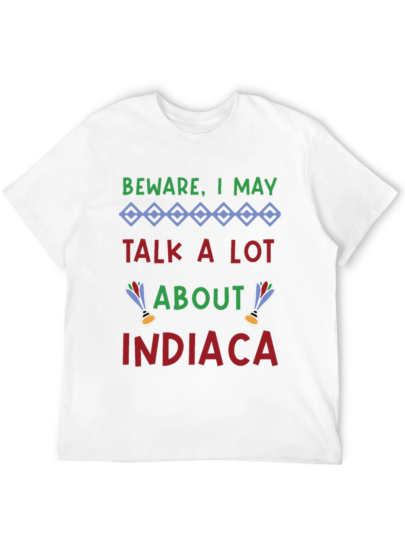 Beware I May Talk About Indiaca Black T-Shirt