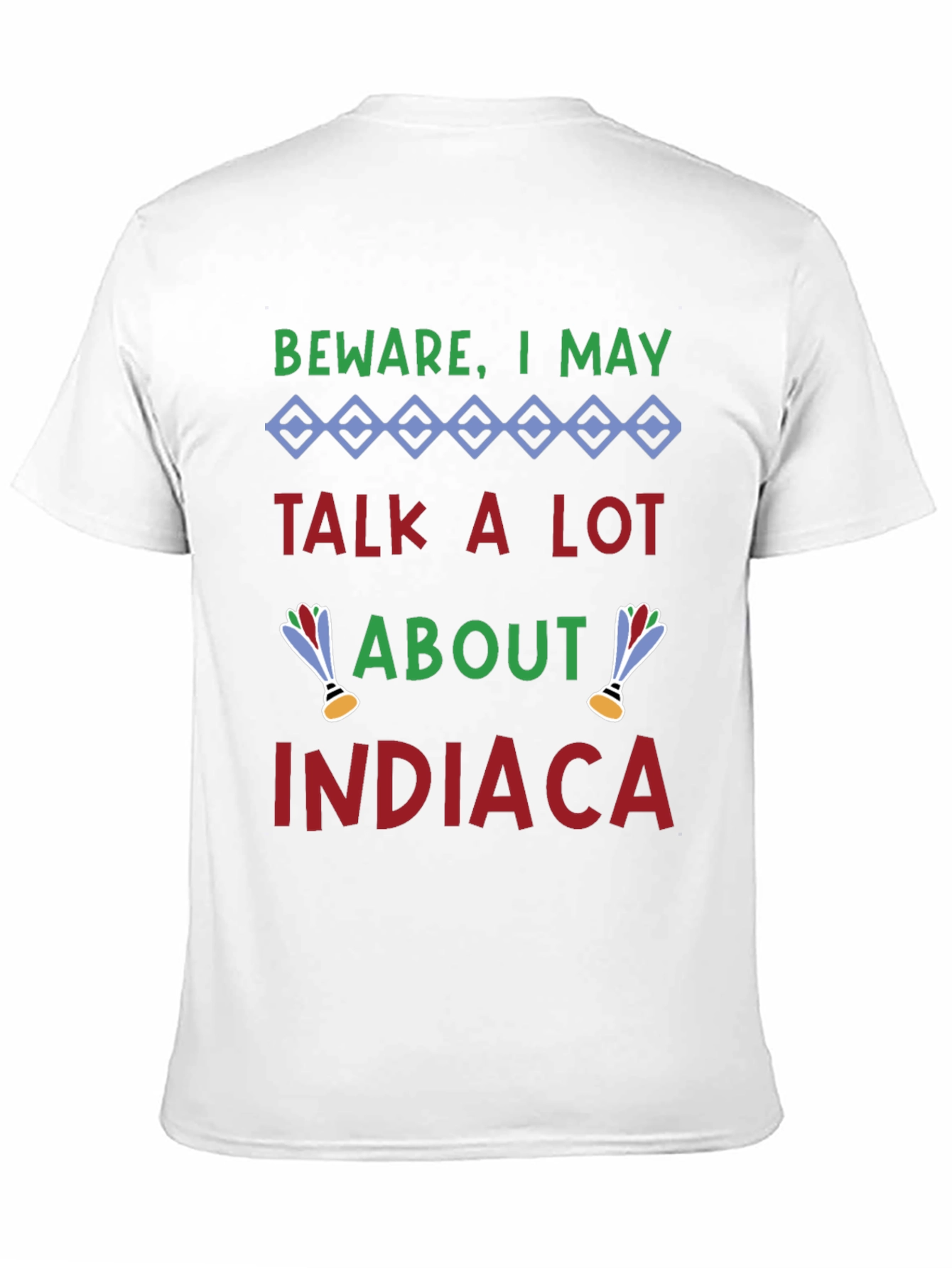 Beware I May Talk About Indiaca Black T-Shirt