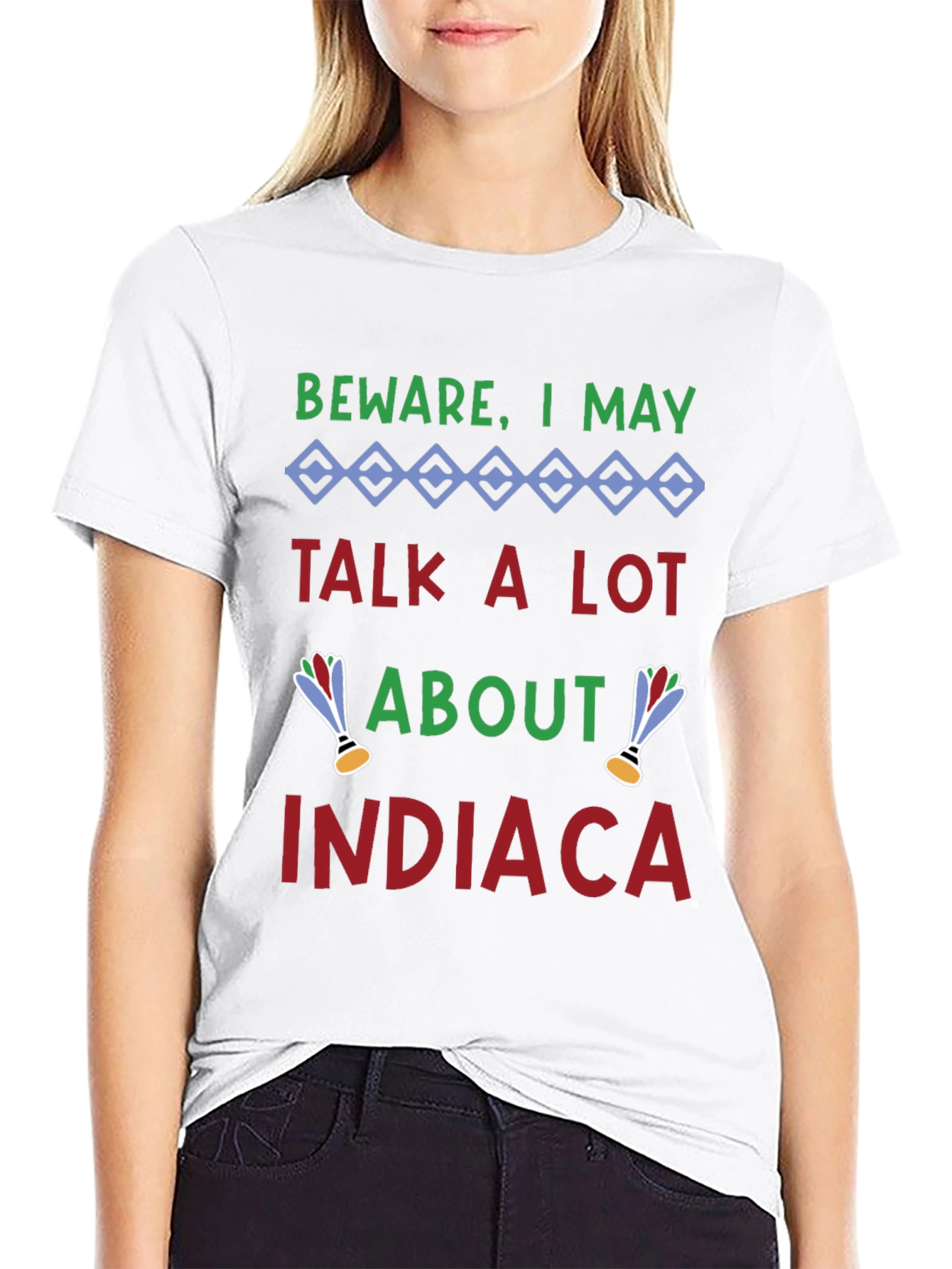 Beware I May Talk About Indiaca Black T-Shirt