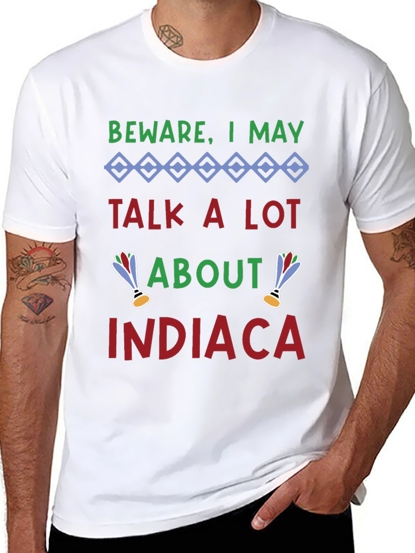 Beware I May Talk About Indiaca Black T-Shirt