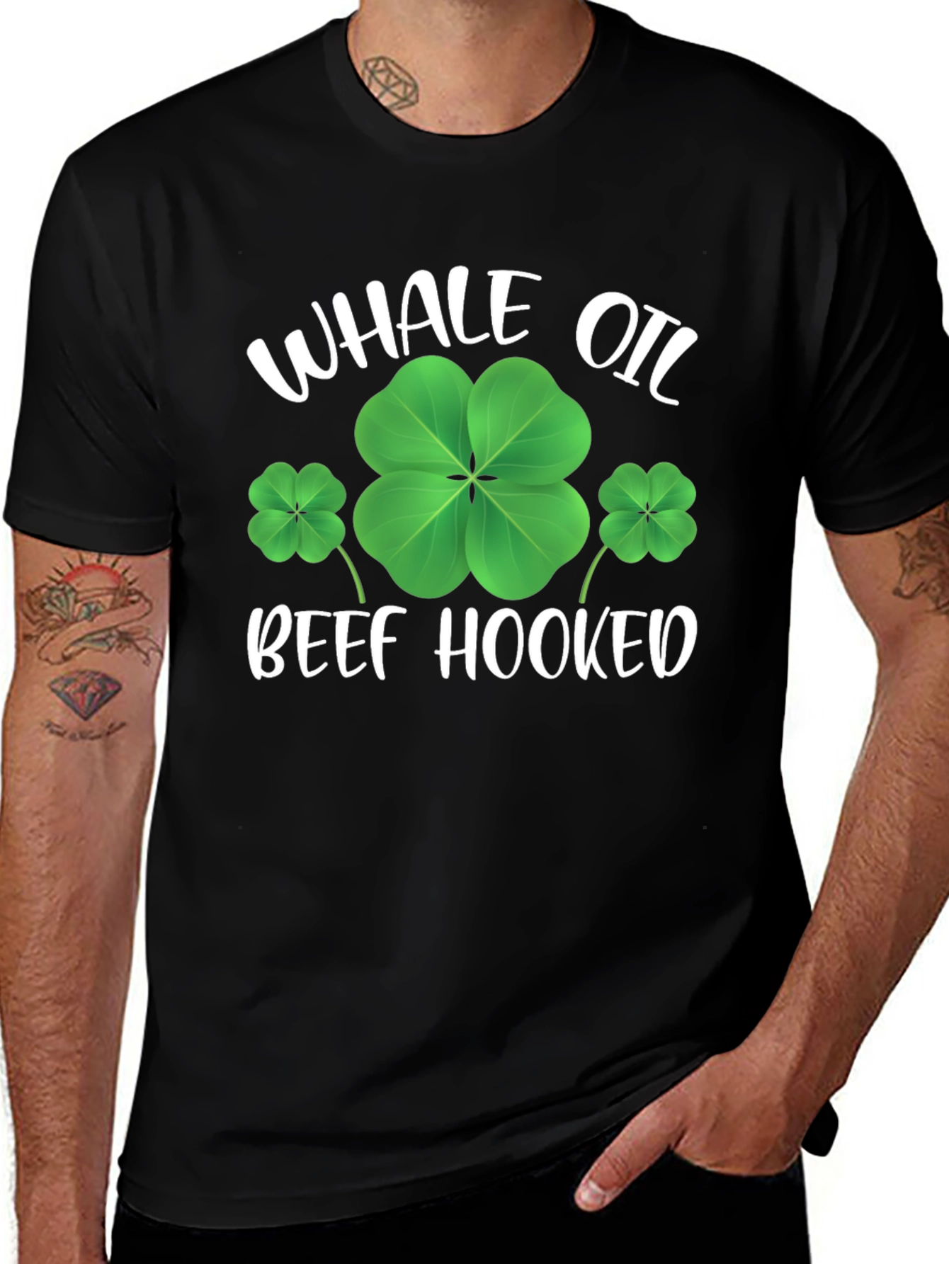 St. Patricks Day Whale Oil Beef Hooked T-Shirt
