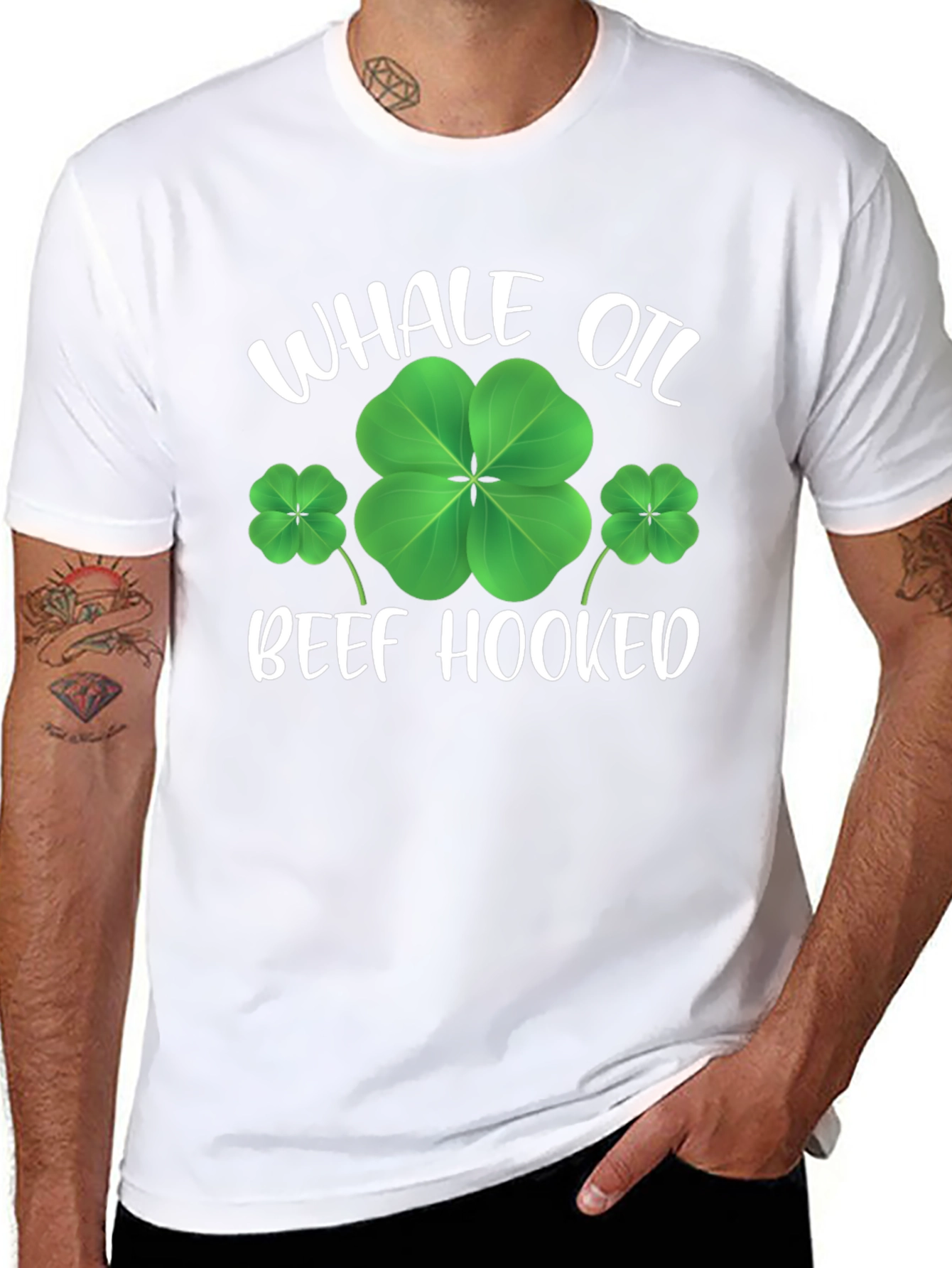 St. Patricks Day Whale Oil Beef Hooked T-Shirt