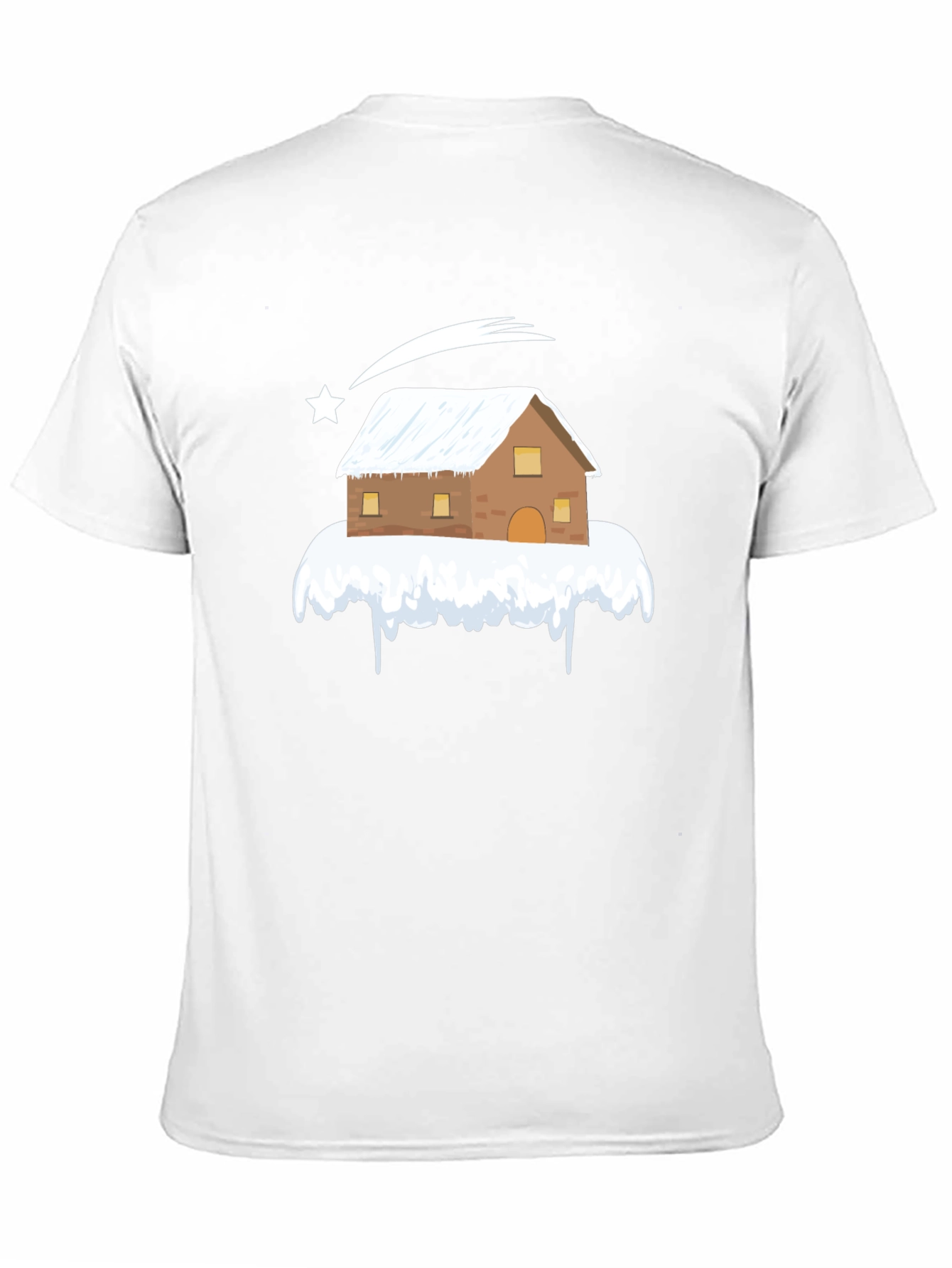 Snowy House Graphic T-Shirt - Winter Holiday Festive Tee