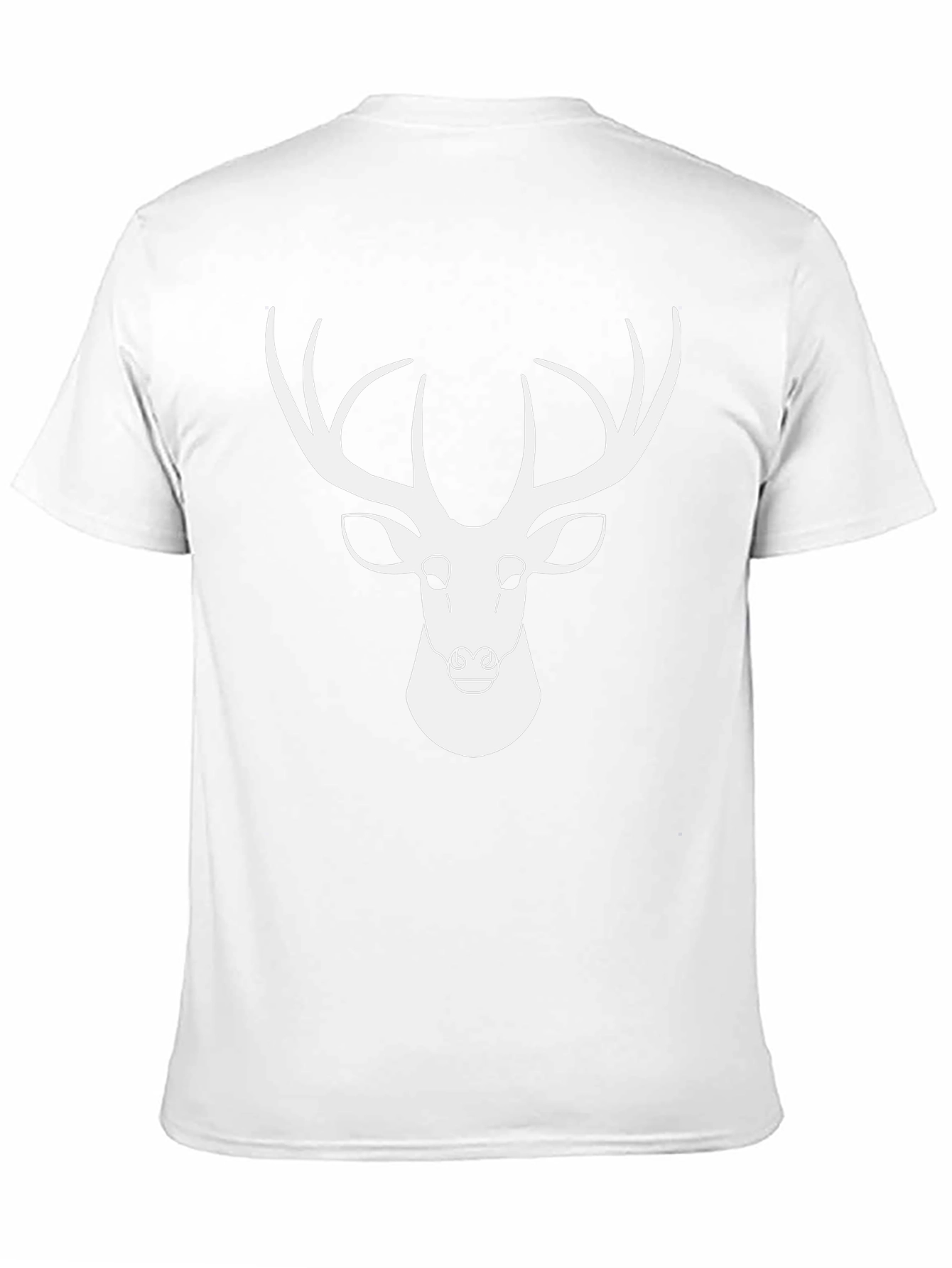Deer Graphic Tee - Black Cotton Blend Casual Shirt