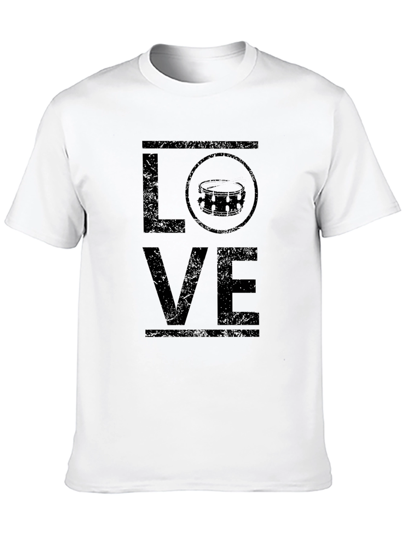 Love Drums Graphic Black T-Shirt