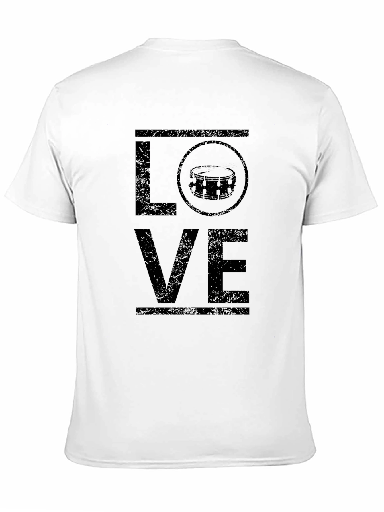 Love Drums Graphic Black T-Shirt