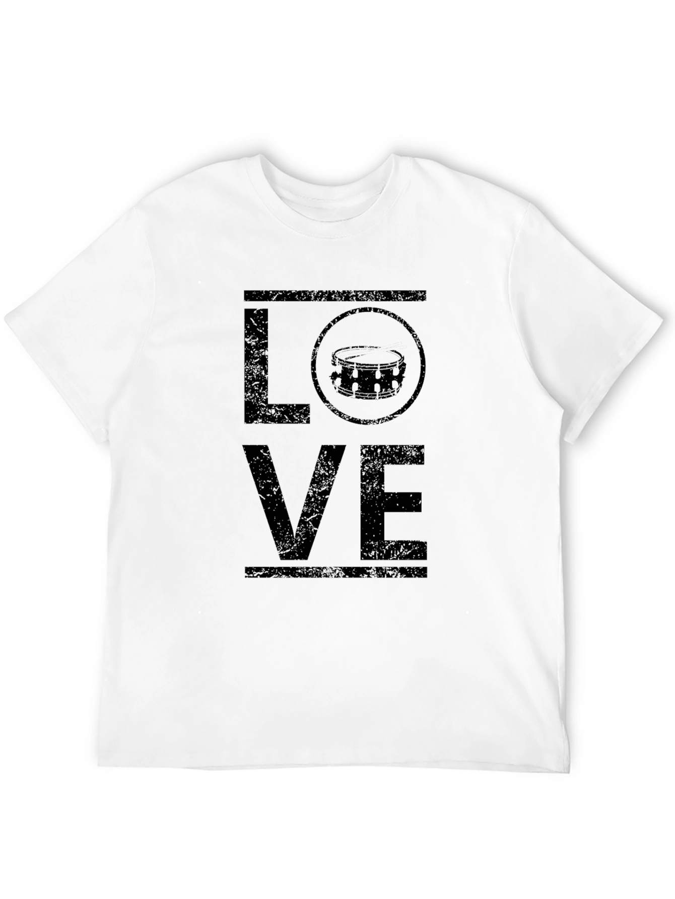 Love Drums Graphic Black T-Shirt