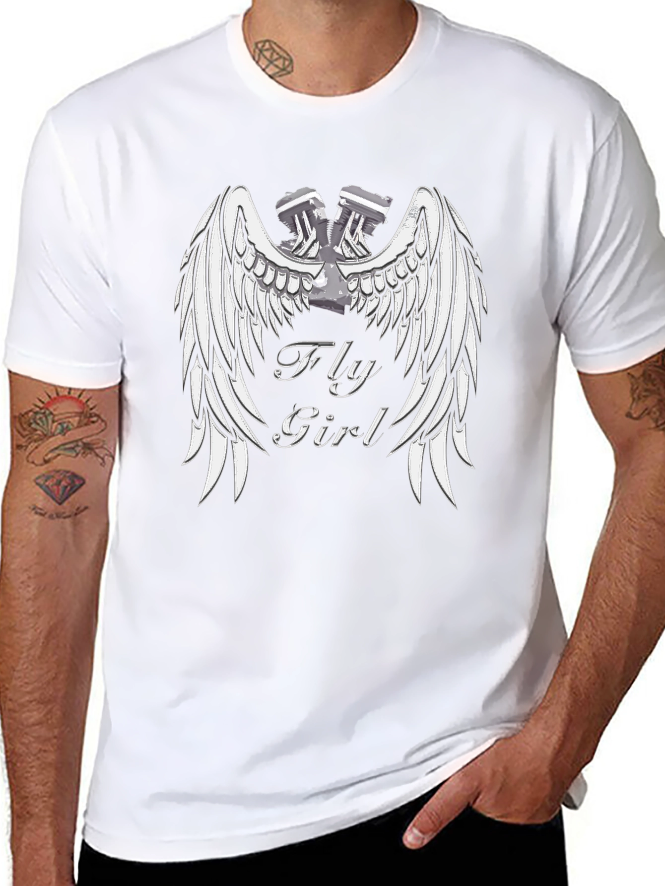 Fly Girl Winged Engine Graphic Tee
