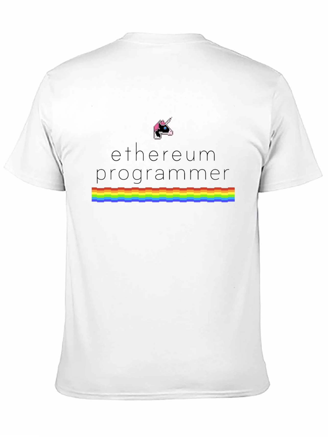 Ethereum Programmer Unicorn Pixel Art T-Shirt