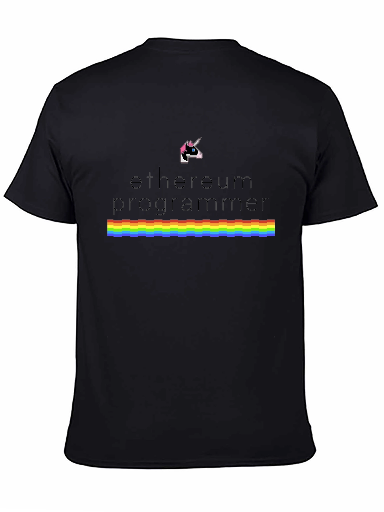 Ethereum Programmer Unicorn Pixel Art T-Shirt