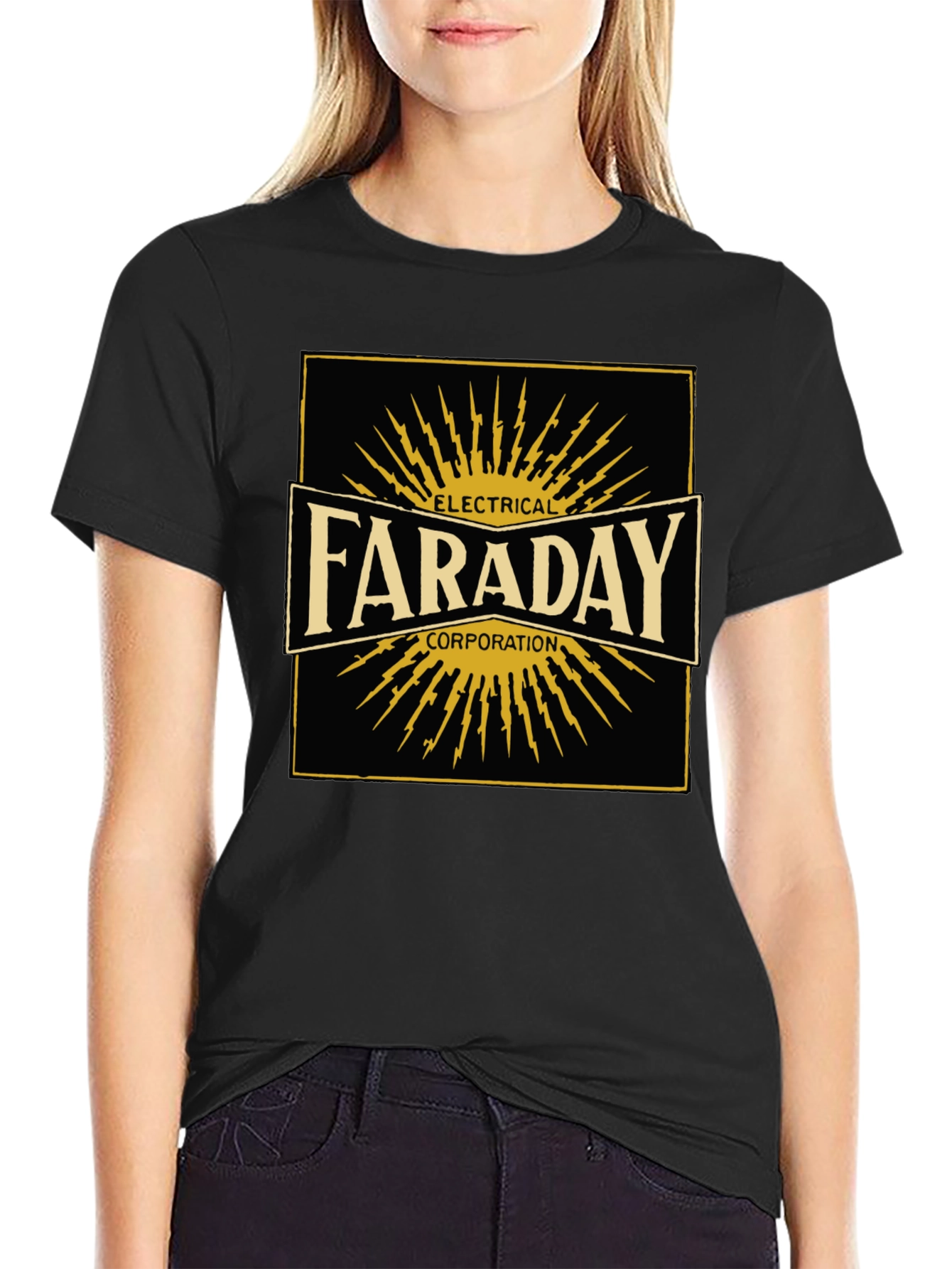 Faraday Electrical Corp. Black T-Shirt