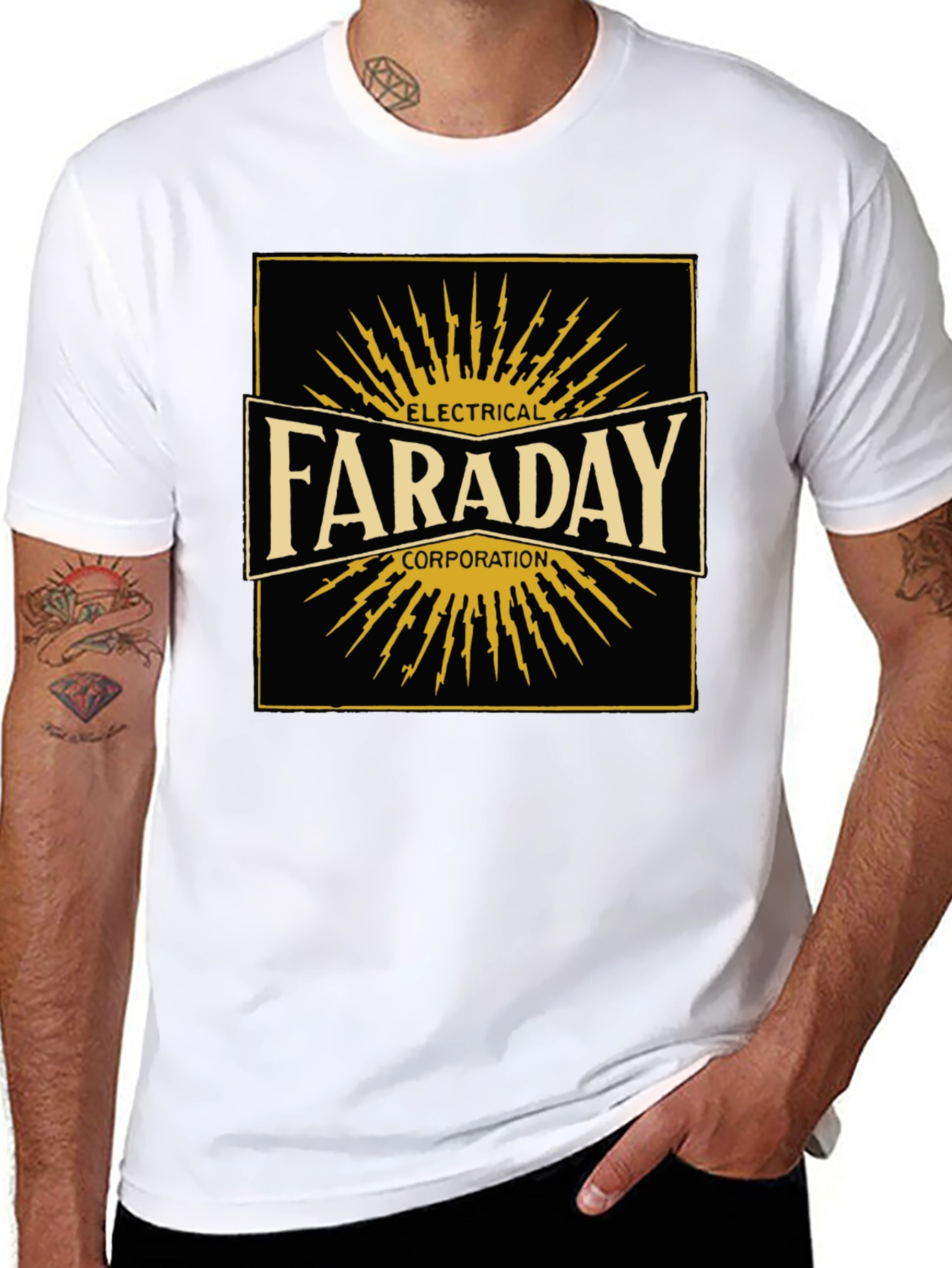 Faraday Electrical Corp. Black T-Shirt