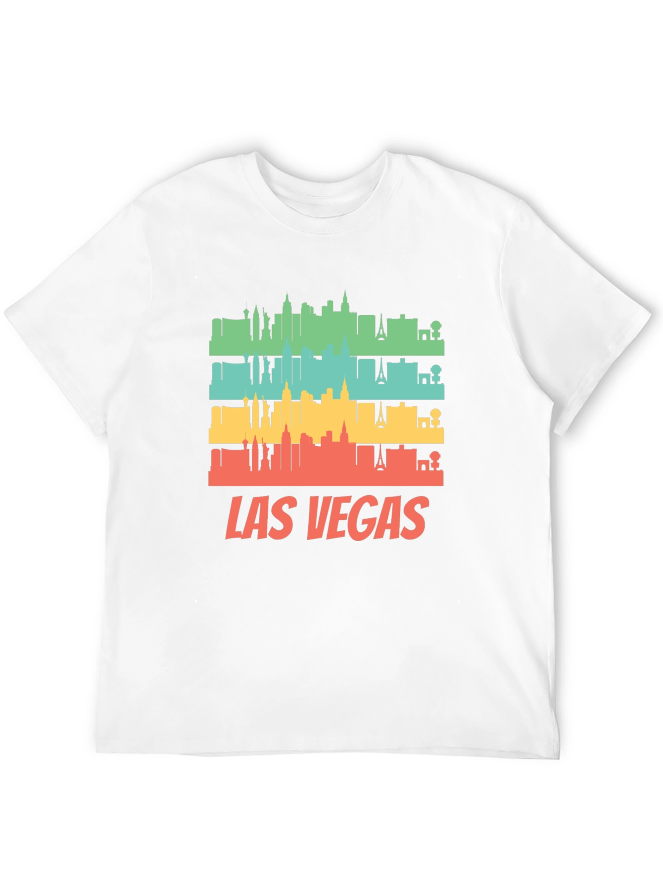 Las Vegas Skyline Retro Graphic T-Shirt