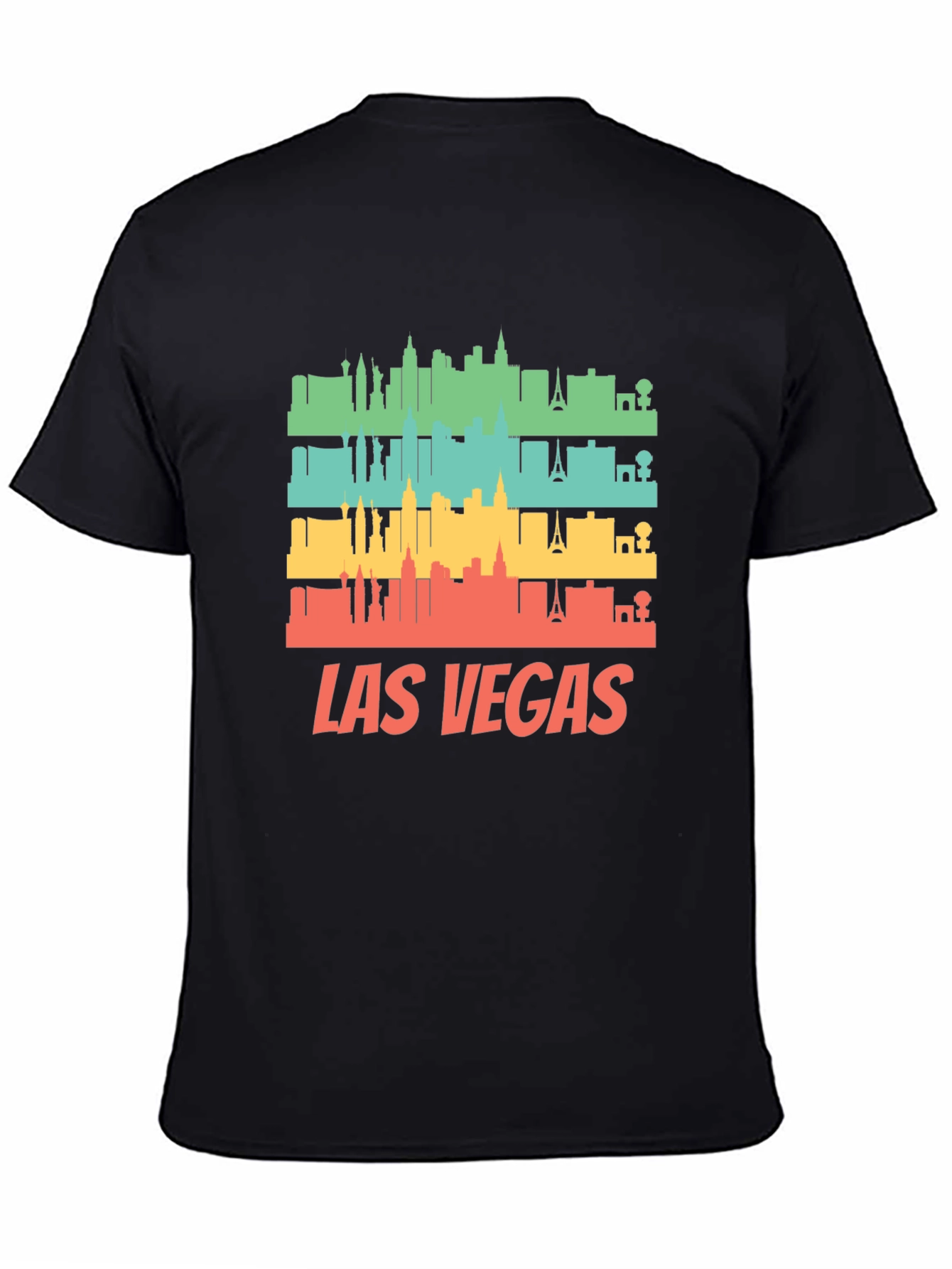 Las Vegas Skyline Retro Graphic T-Shirt