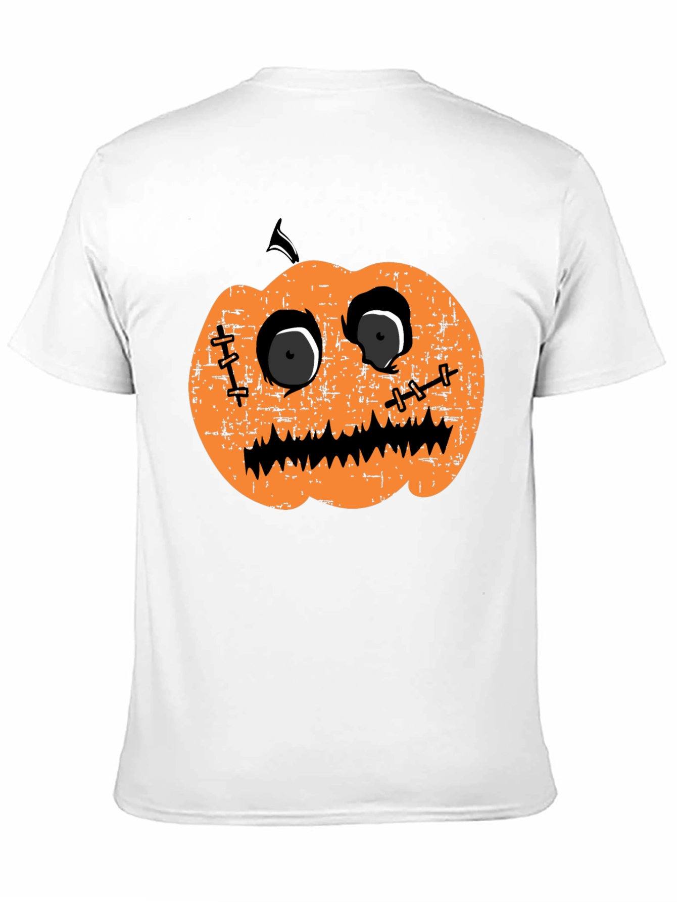 Halloween Pumpkin Face Graphic Tee - Black T-Shirt