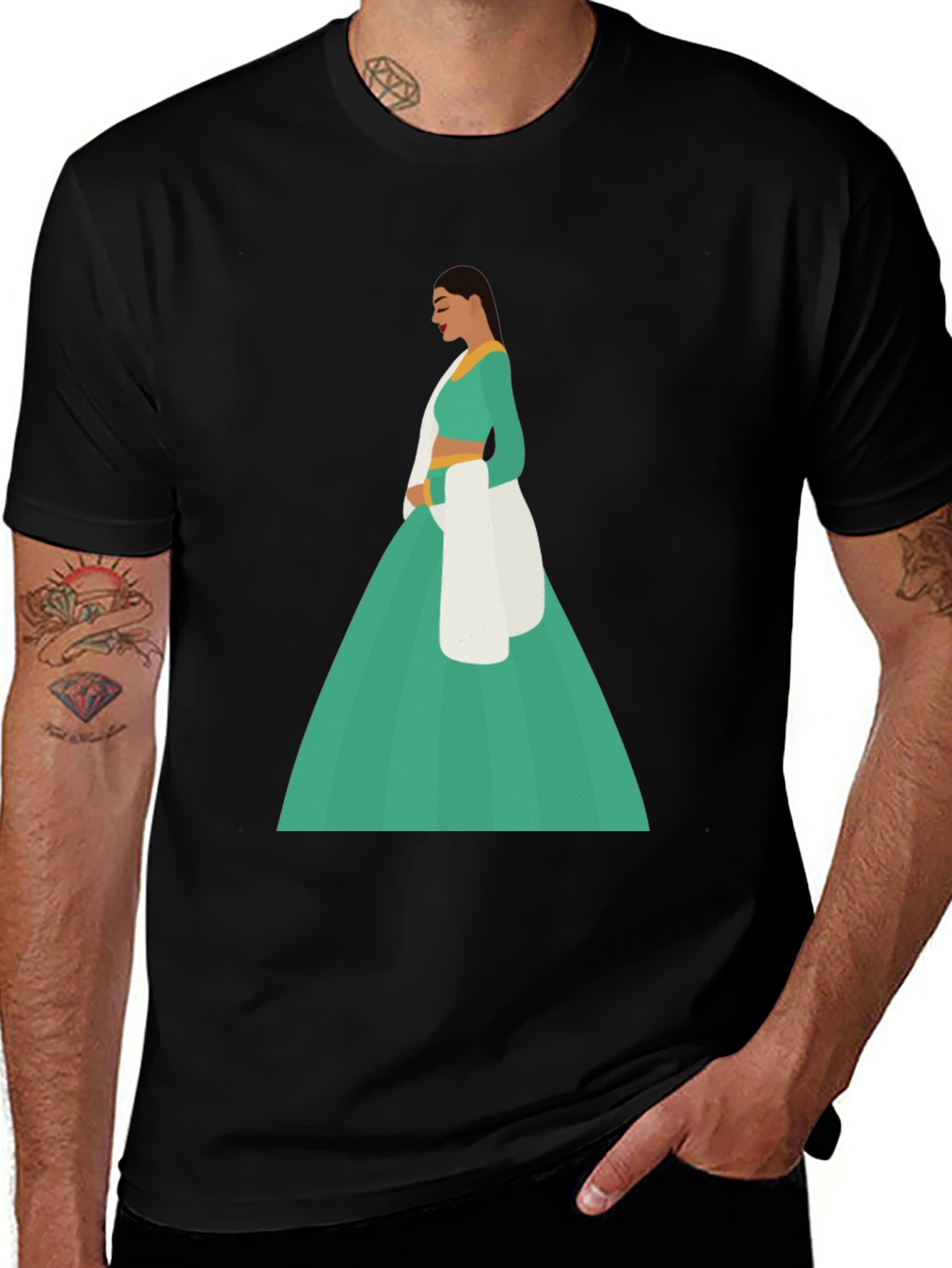 Elegant Woman Graphic Tee - Modern Style