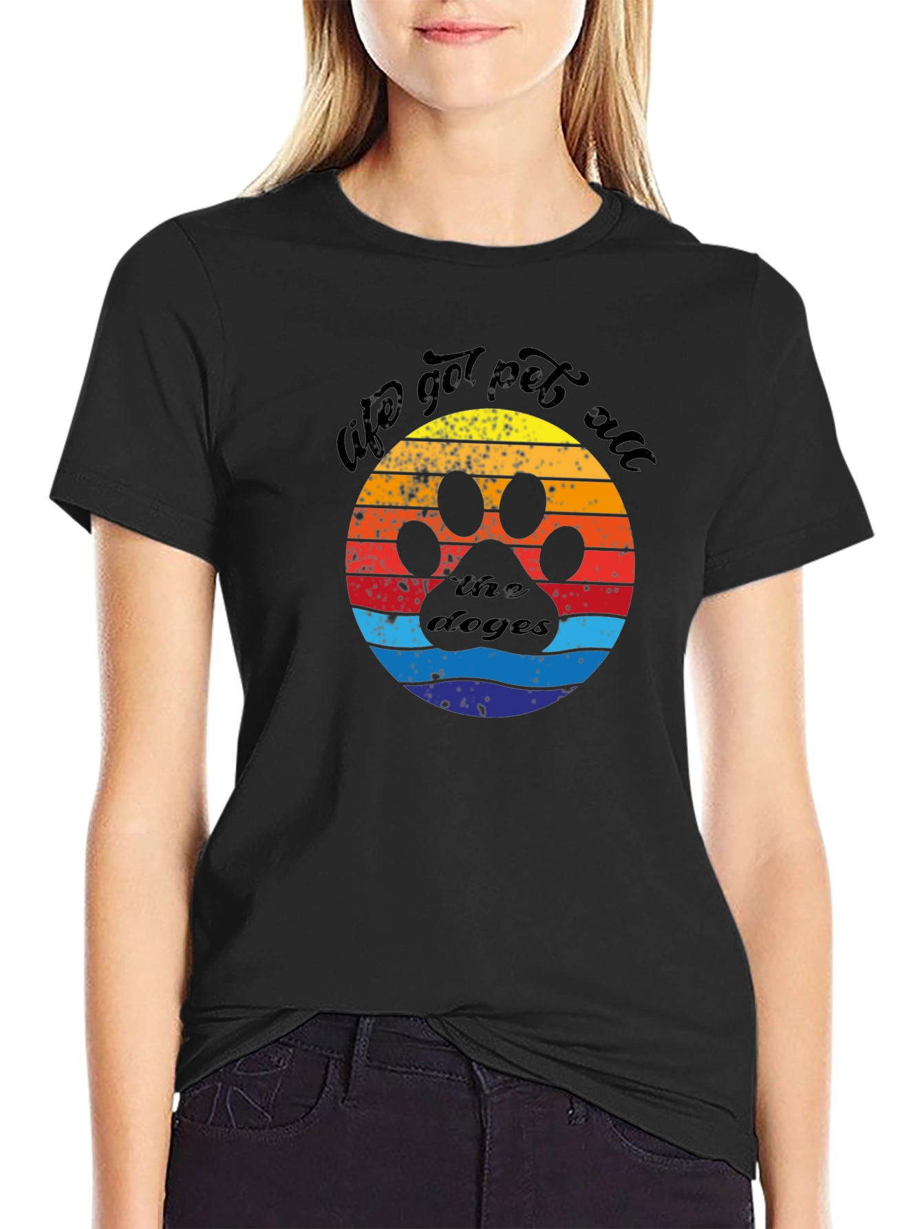 Life Got Pet All the Doges Graphic Tee