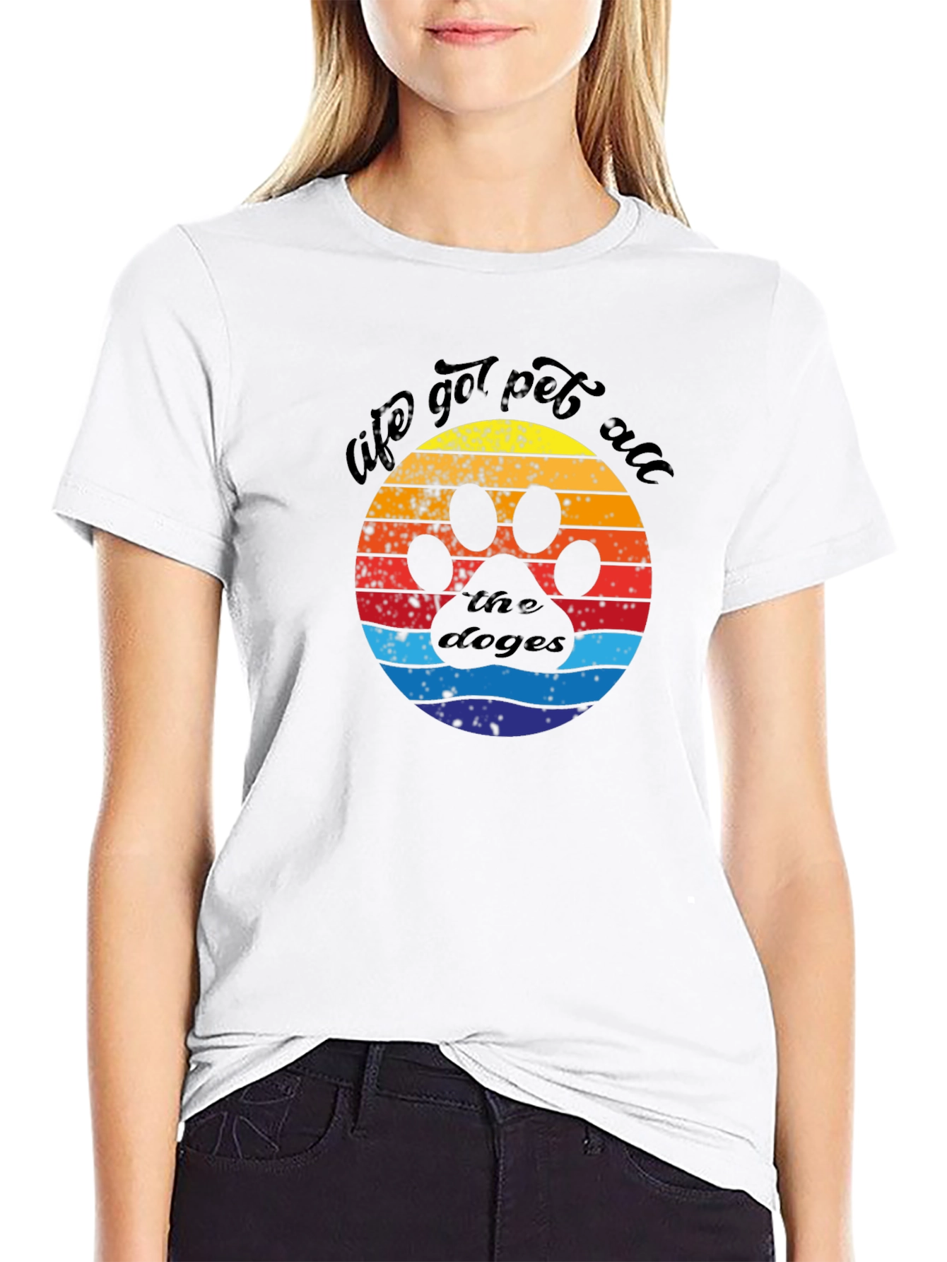 Life Got Pet All the Doges Graphic Tee