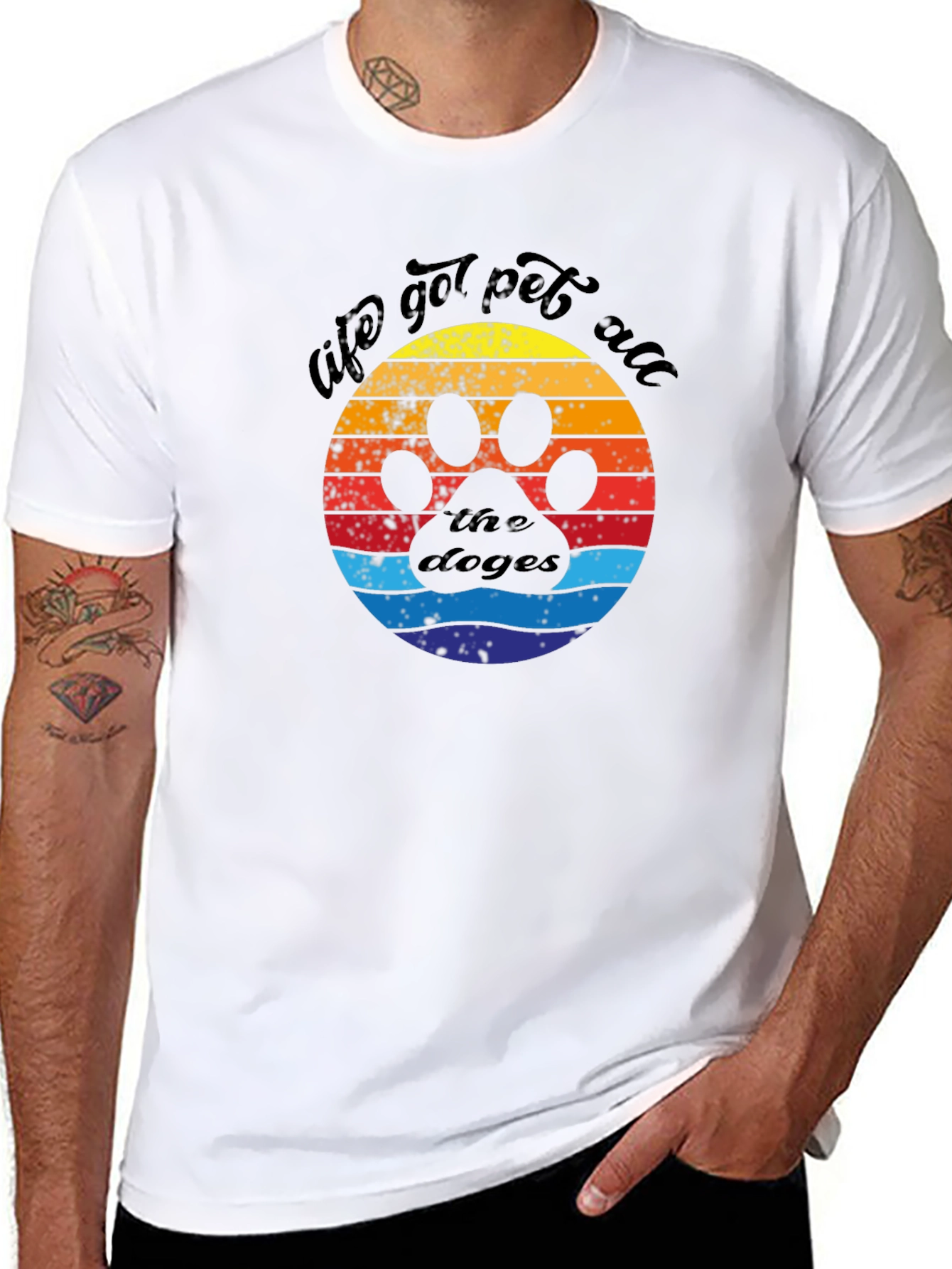 Life Got Pet All the Doges Graphic Tee