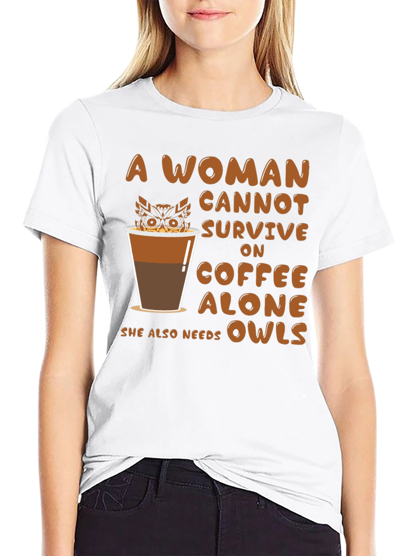 Coffee & Owls Womens T-Shirt
