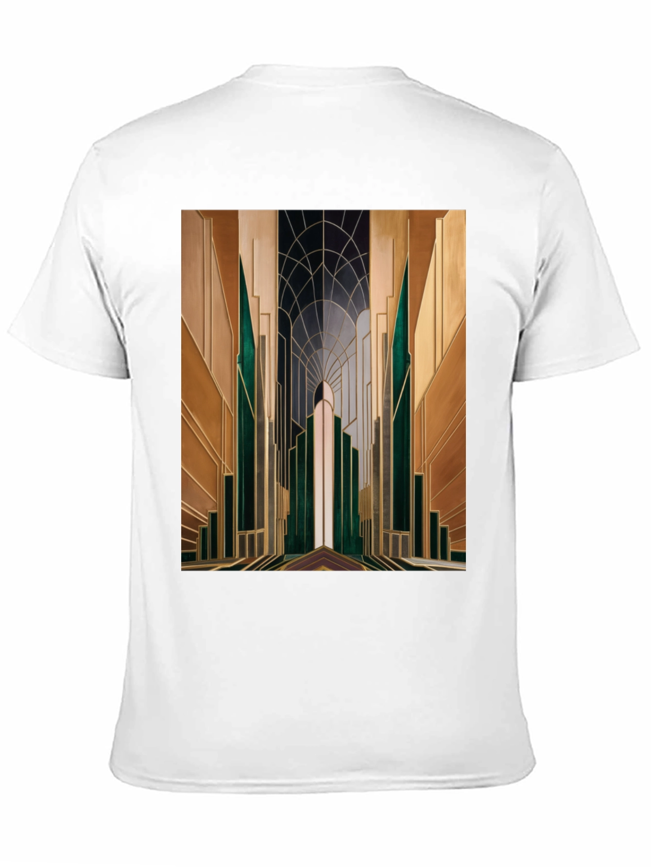 Art Deco Metropolis Graphic Tee - Stylish Modernist Design