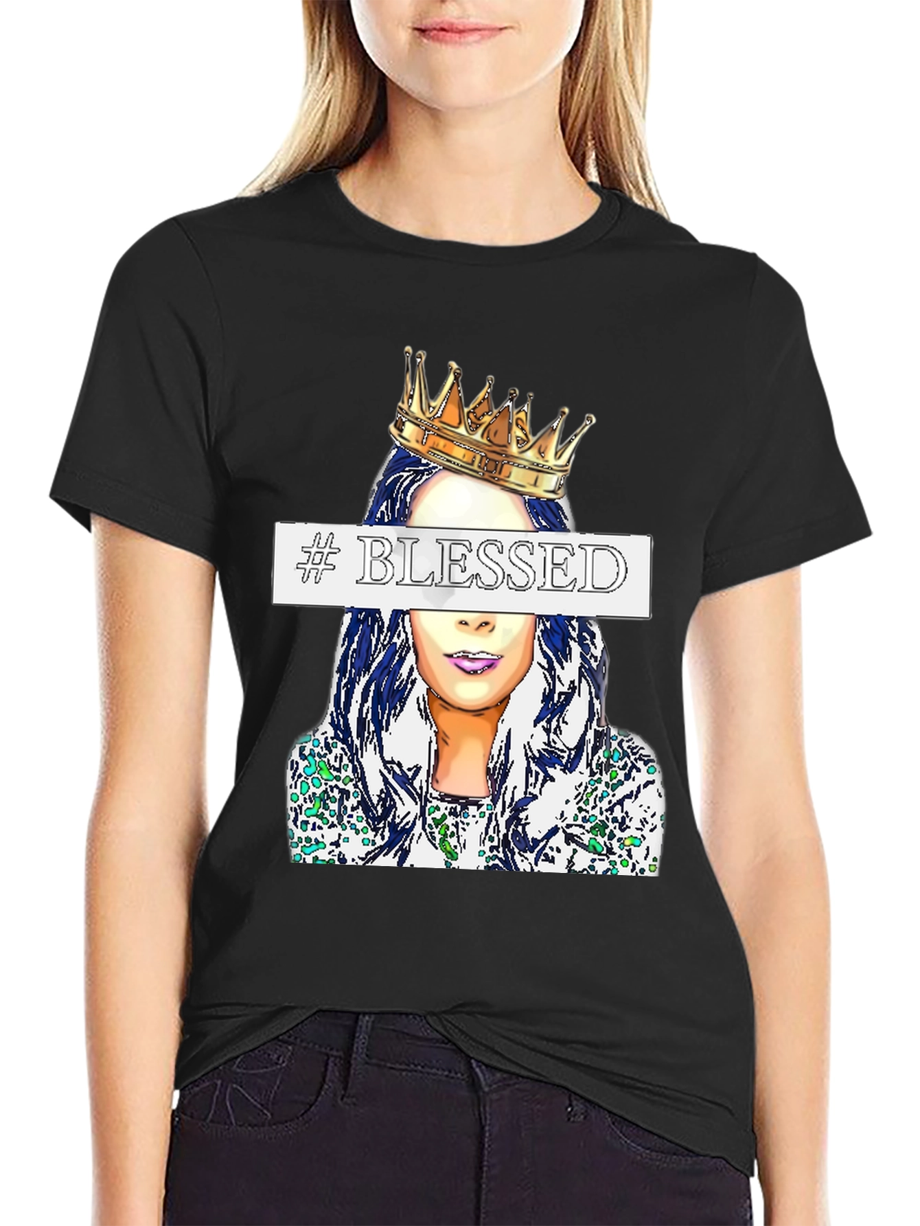 Blessed Queen Graphic Tee - Stylish Casual Wear