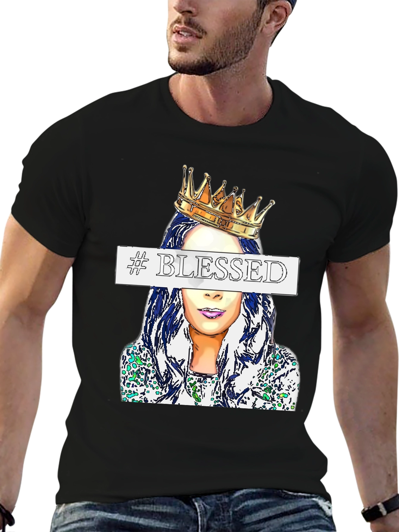 Blessed Queen Graphic Tee - Stylish Casual Wear