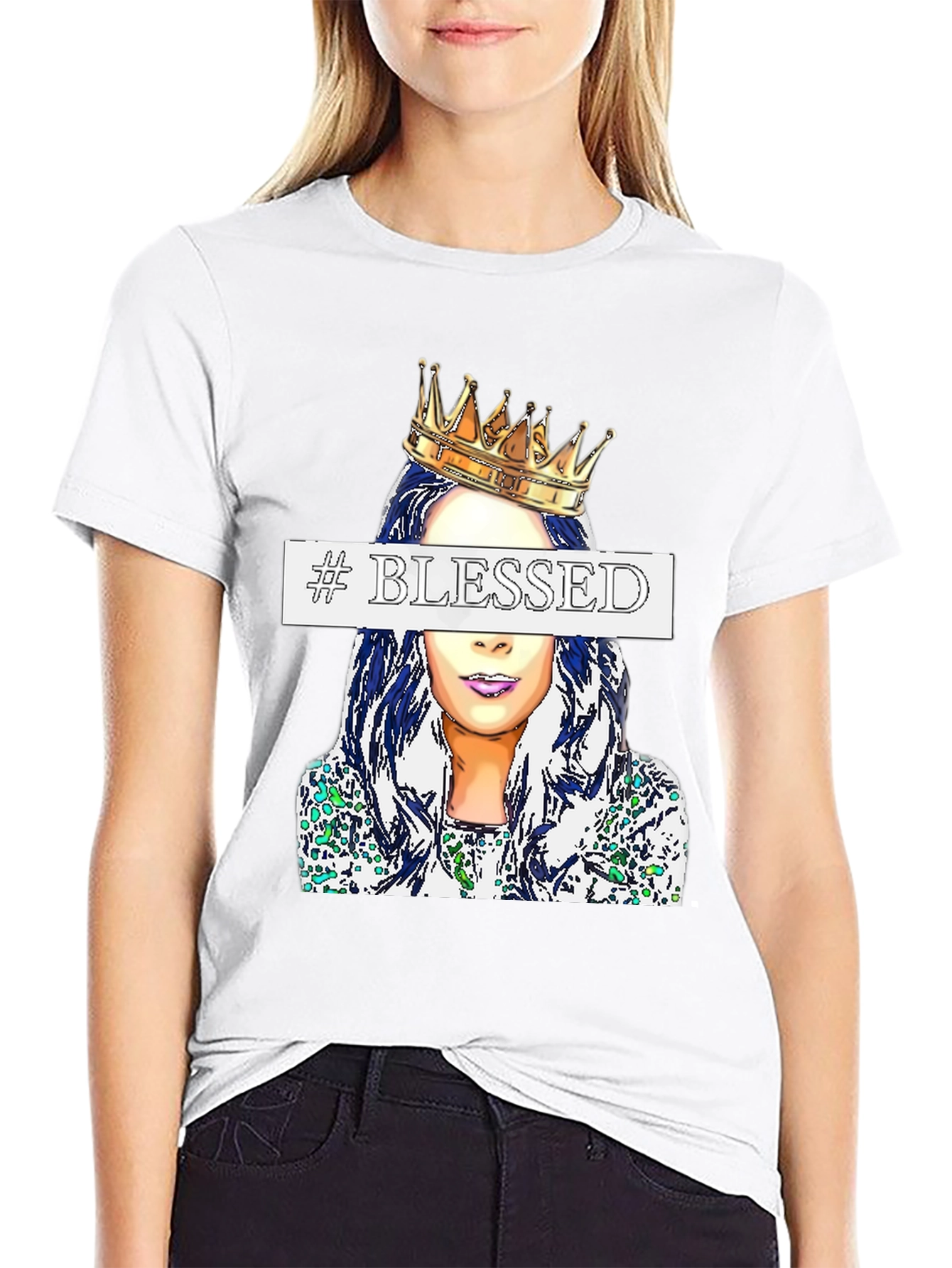 Blessed Queen Graphic Tee - Stylish Casual Wear