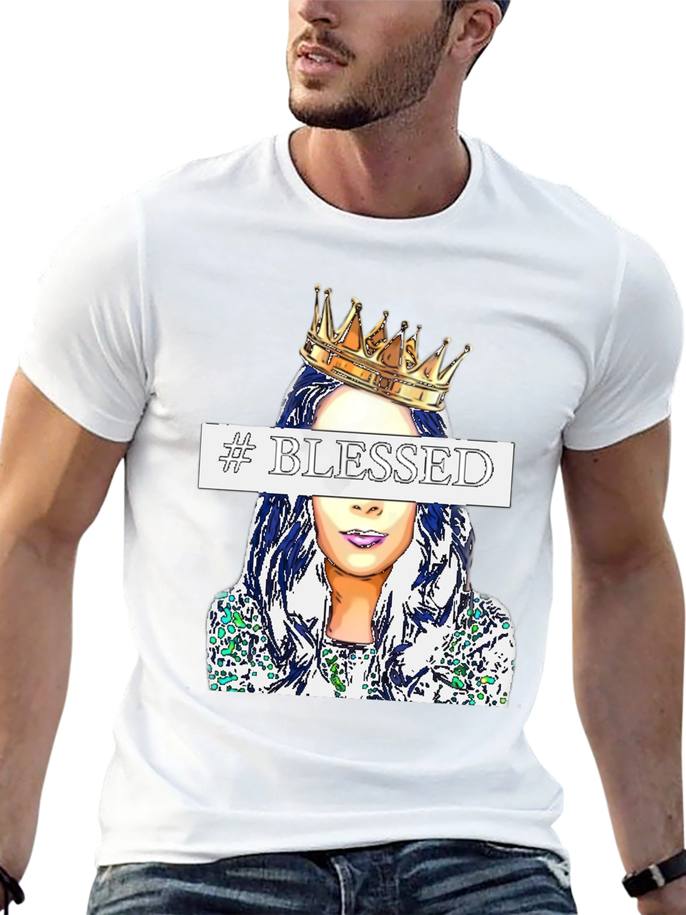 Blessed Queen Graphic Tee - Stylish Casual Wear