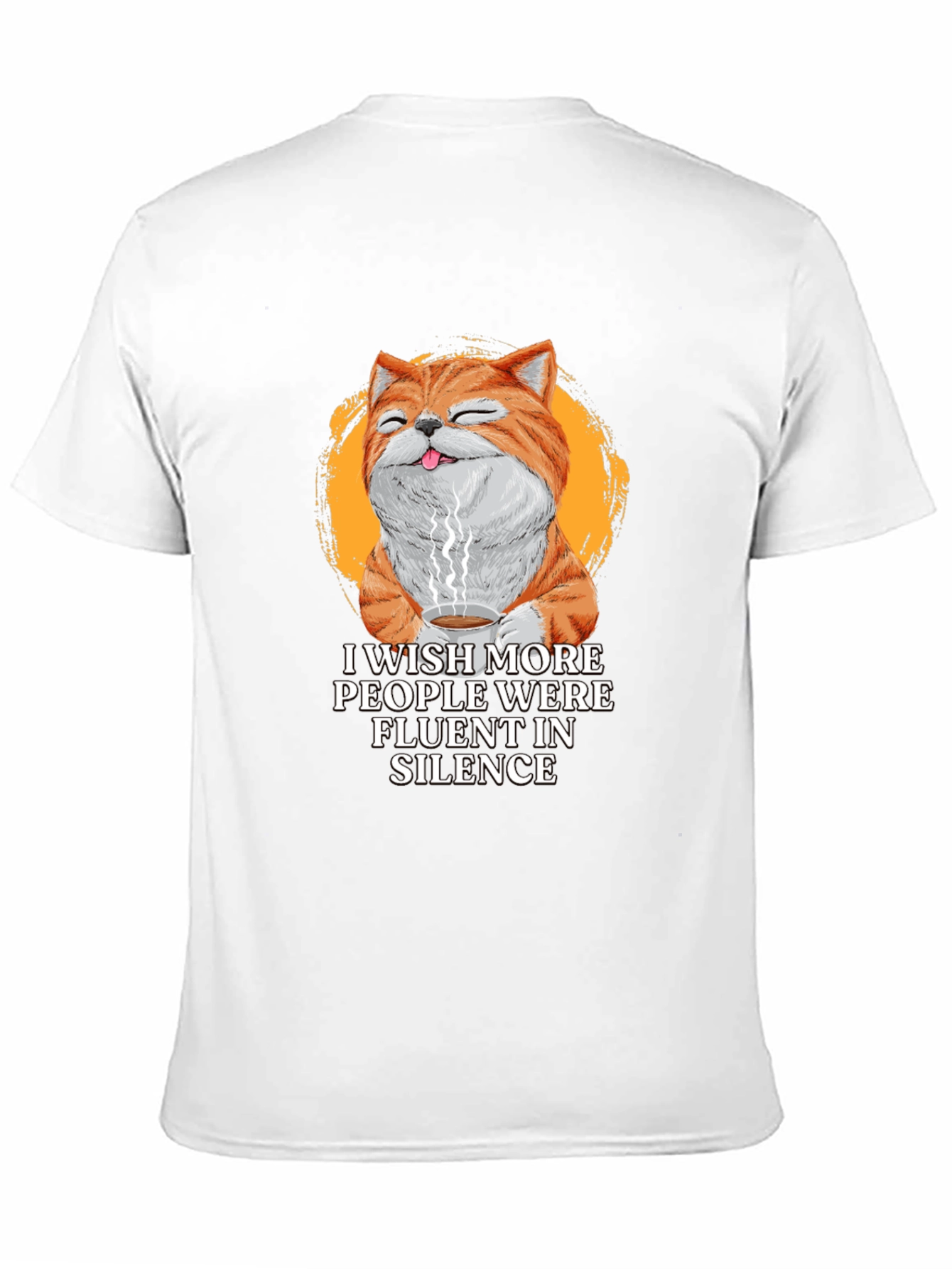 Fluent Silence Cat Graphic T-Shirt